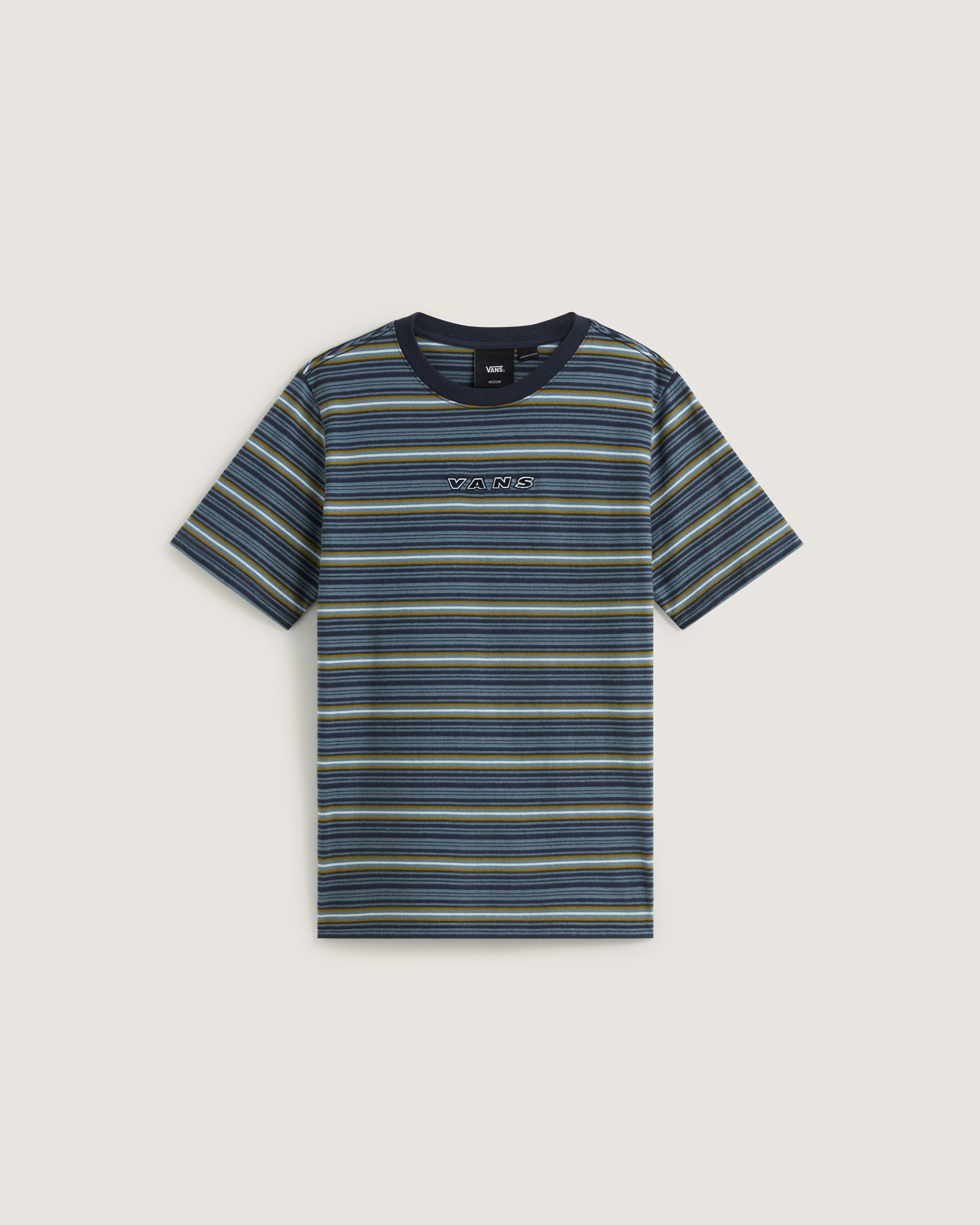 Kids Cameron Stripe TShirt VANS Stormy Weather  Parisian Night Blue HERO