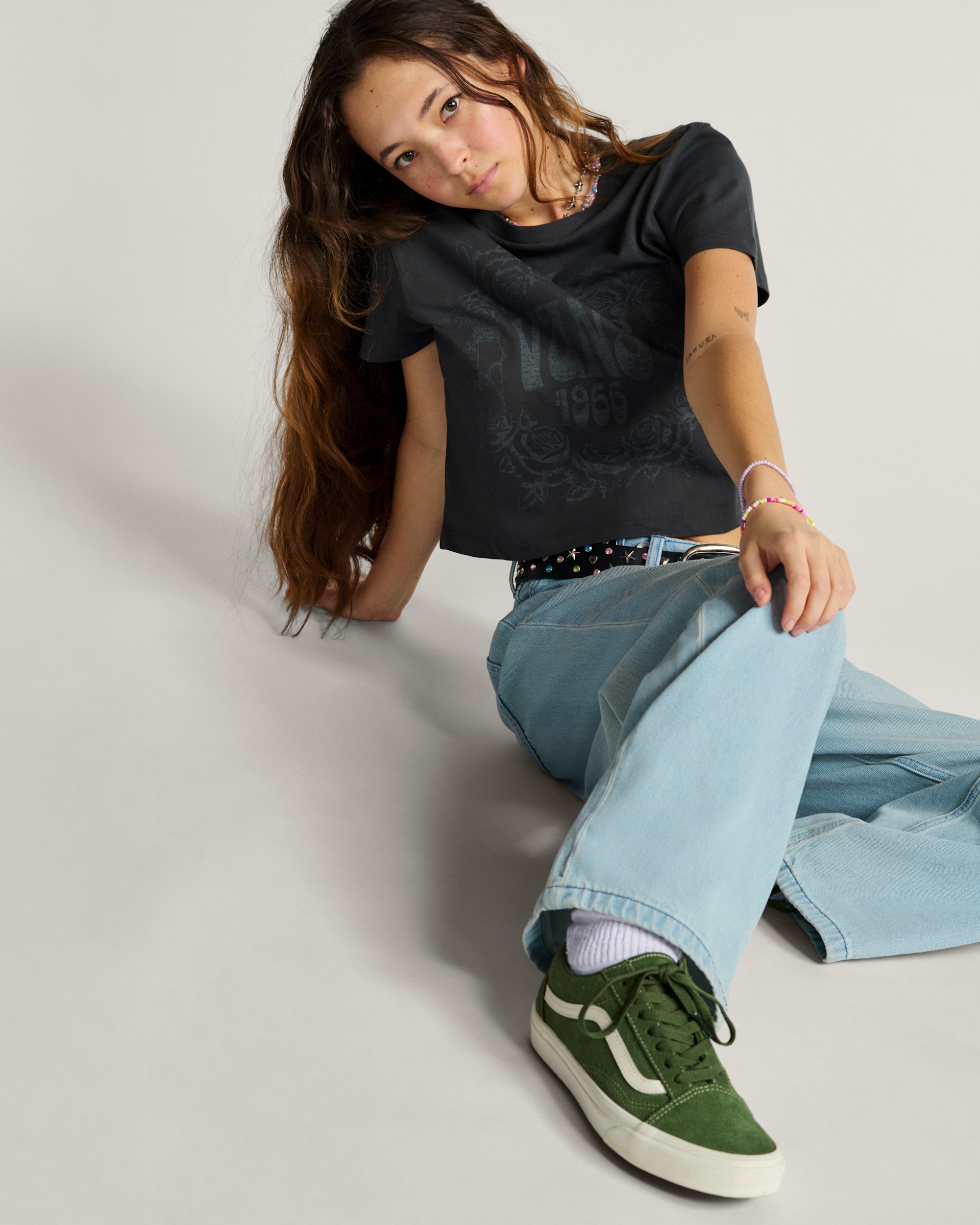 Old Skool Shoe VANS Dried Kelp Green ALT4