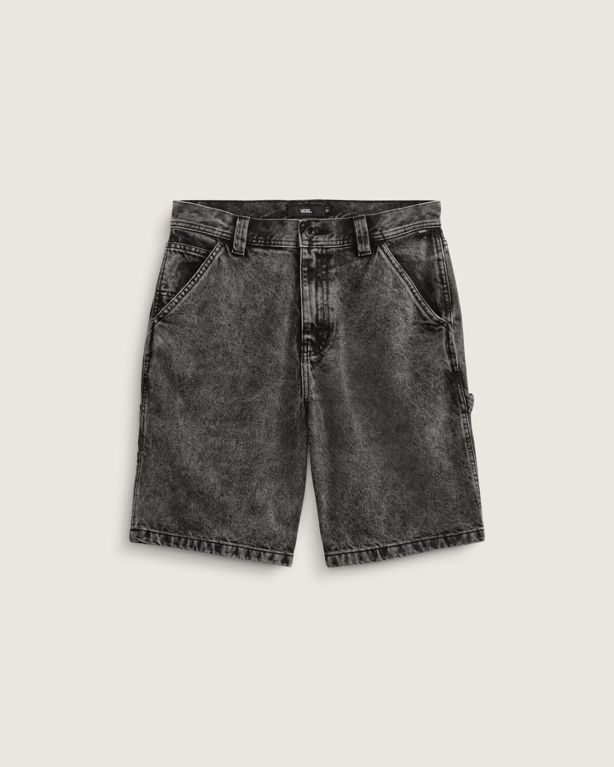Drill Chore Loose Denim Shorts in Stonewash Black | Vans