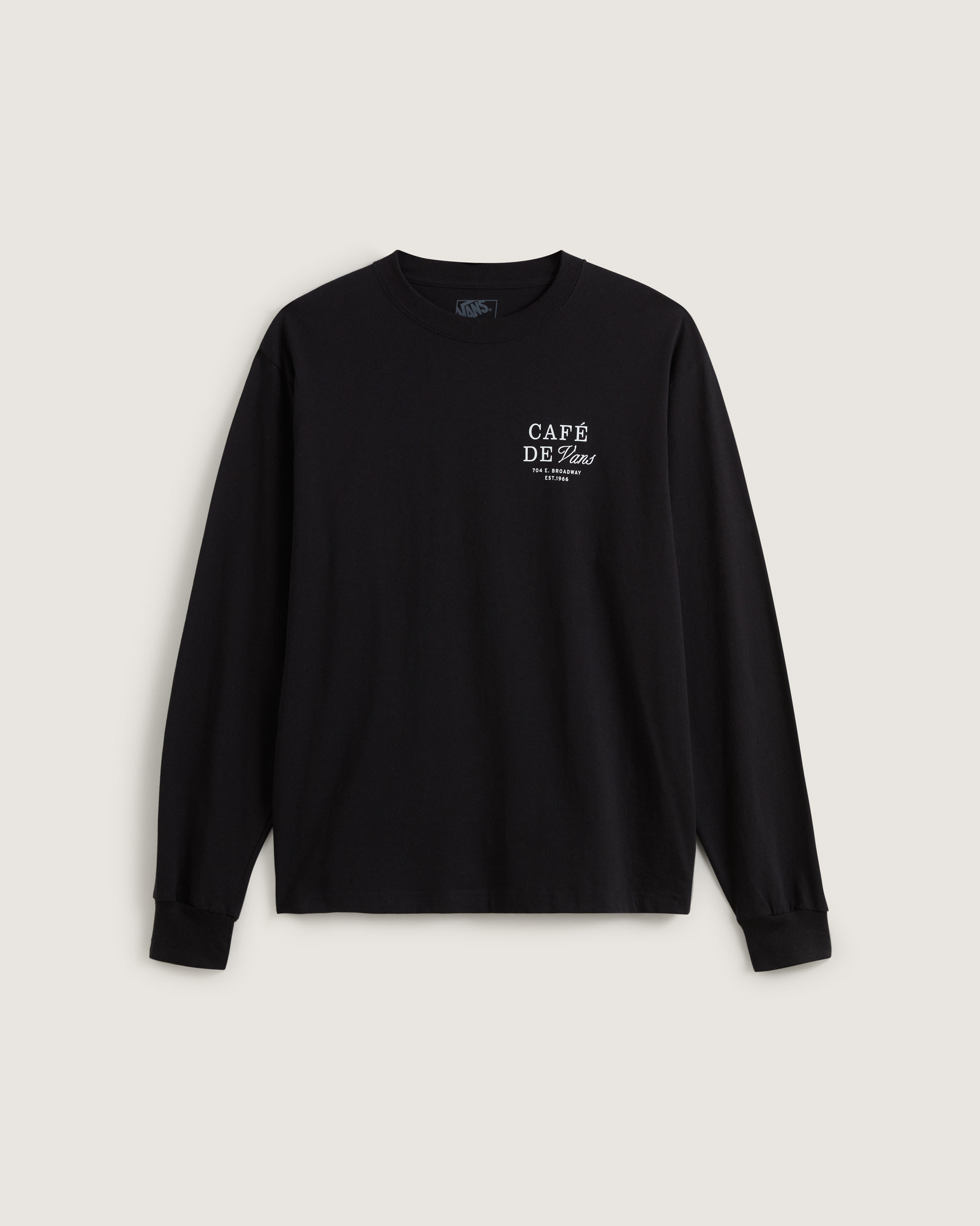 Cafe Vans Long Sleeve TShirt VANS Black HERO