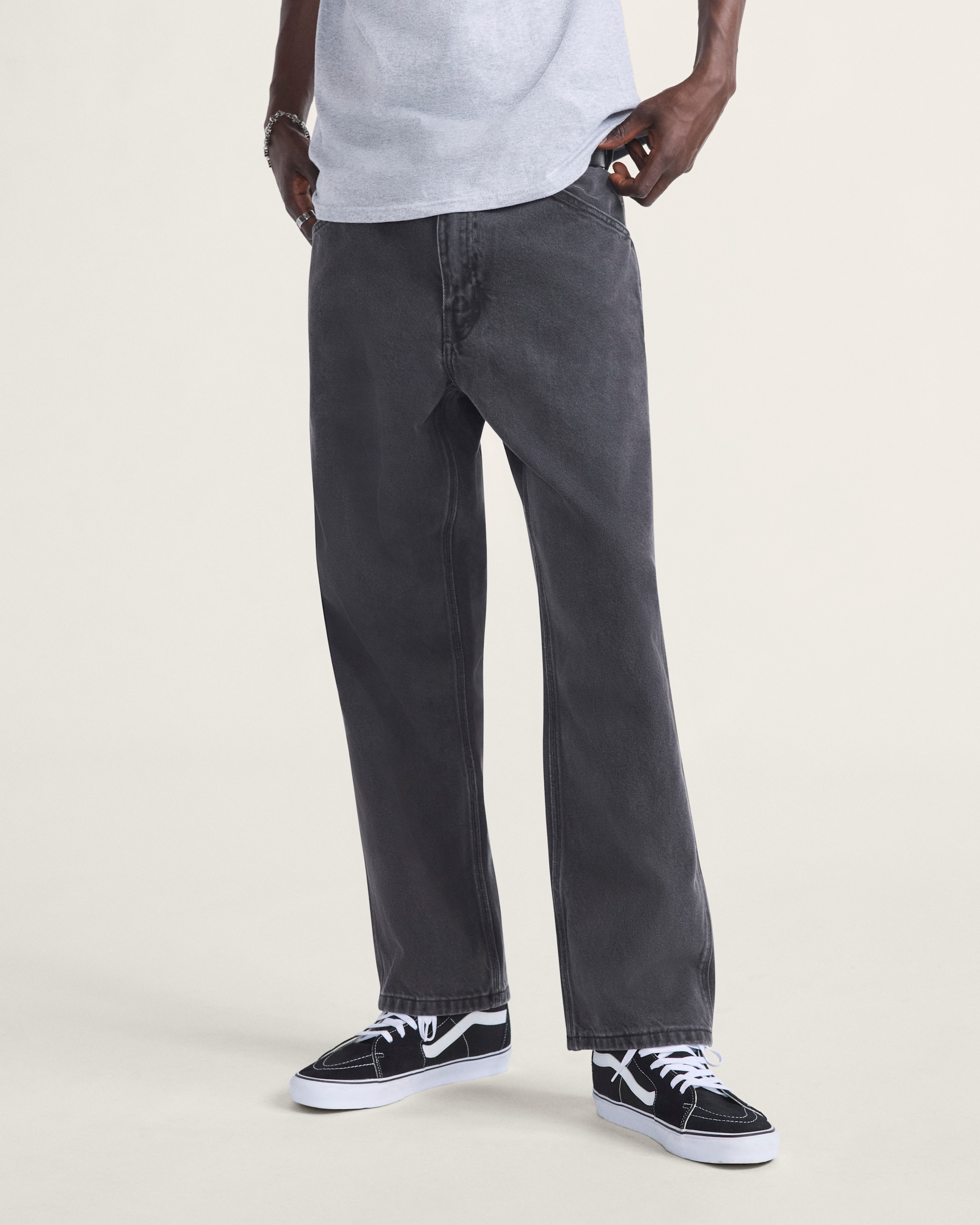 Skate Check-5 Loose Denim Pants en Black | Vans CA