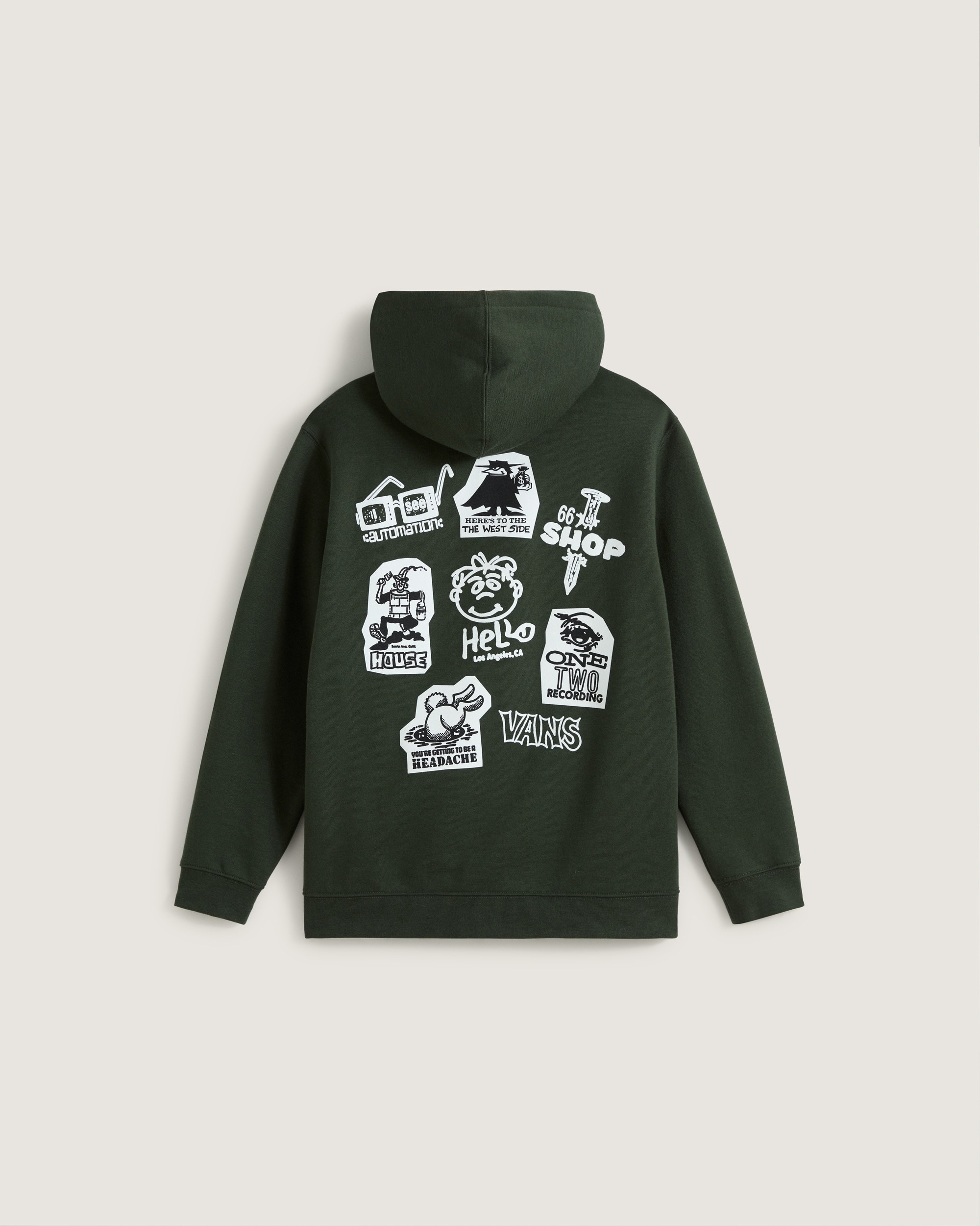 Kids Classified Zip Hoodie VANS Dried Kelp Green ALT1