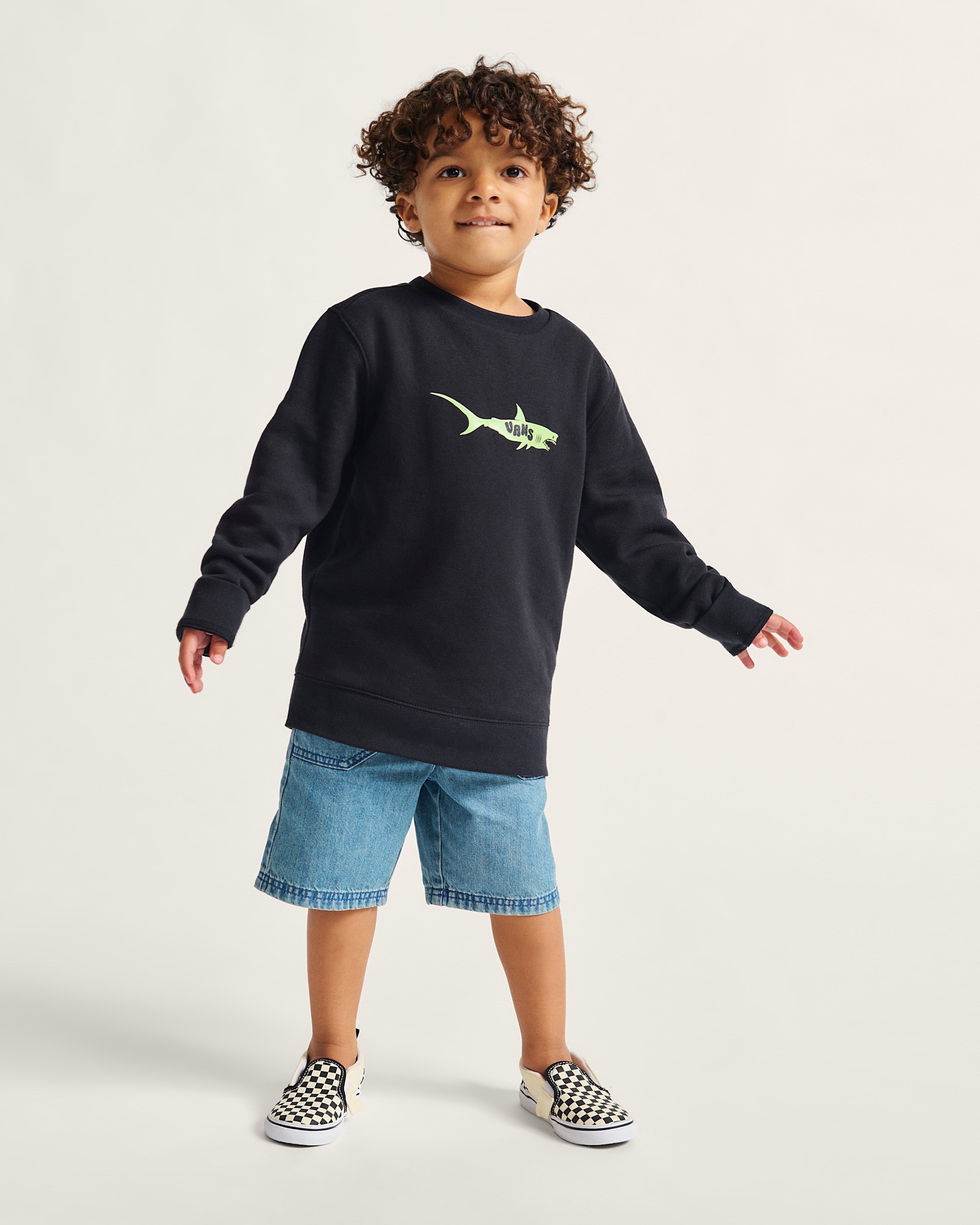 Little Kids The Pack Crew Sweatshirt VANS Black ALT3