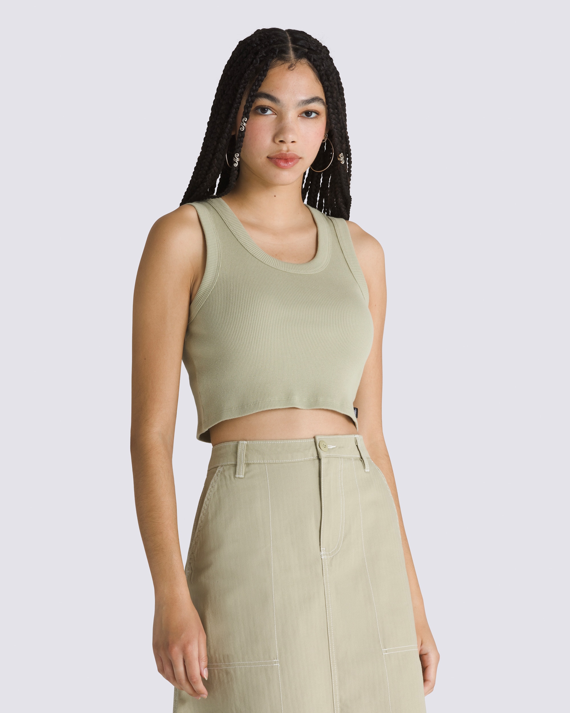 Drew Rib Tank Top VANS Elm Tan Beige ALT2