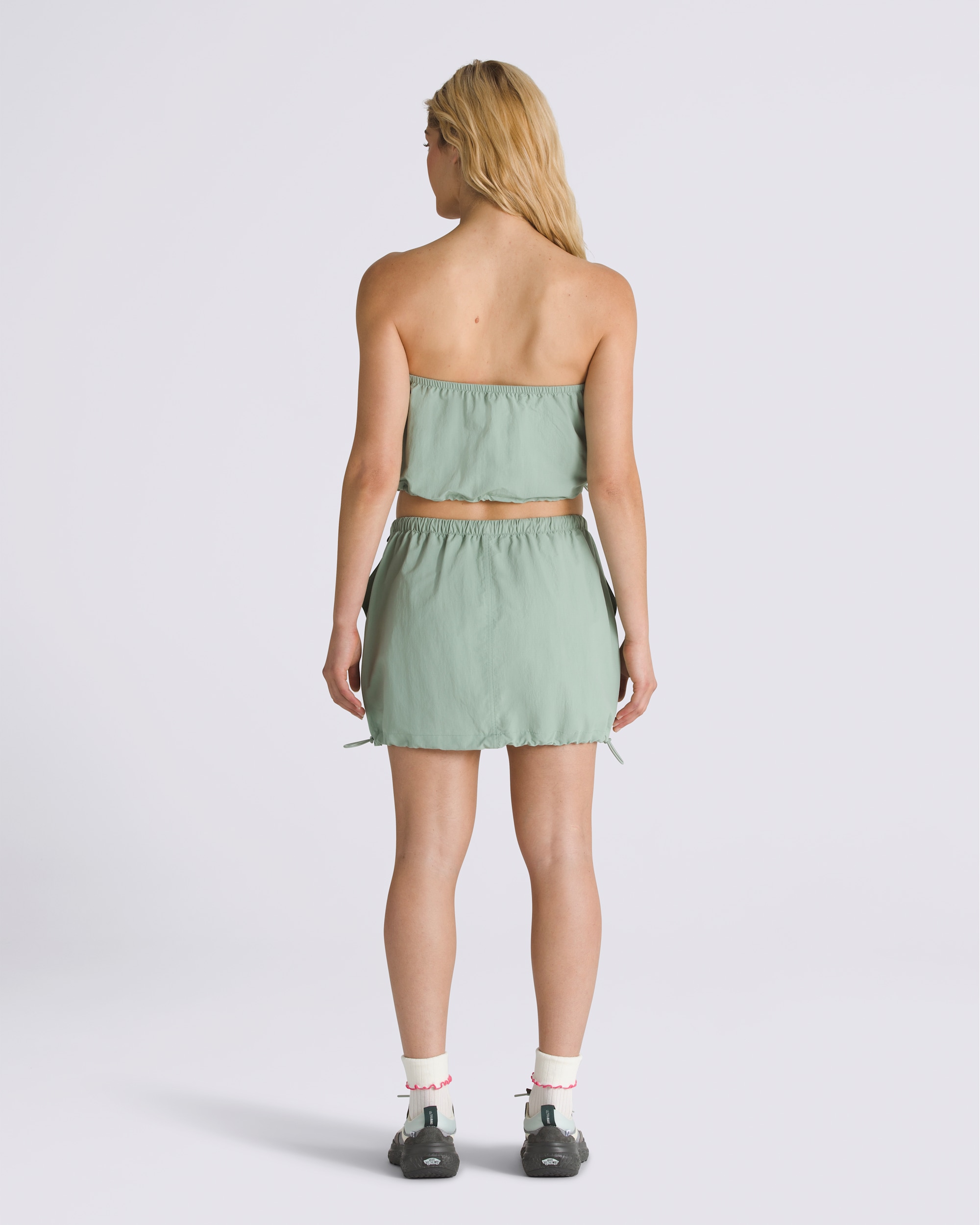 Riley Nylon Mini Skirt VANS Iceberg Green ALT2