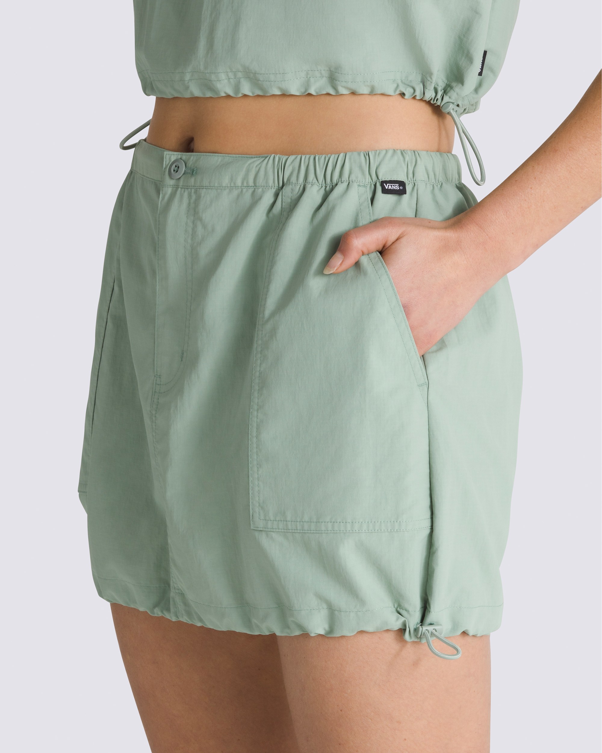 Riley Nylon Mini Skirt VANS Iceberg Green ALT3