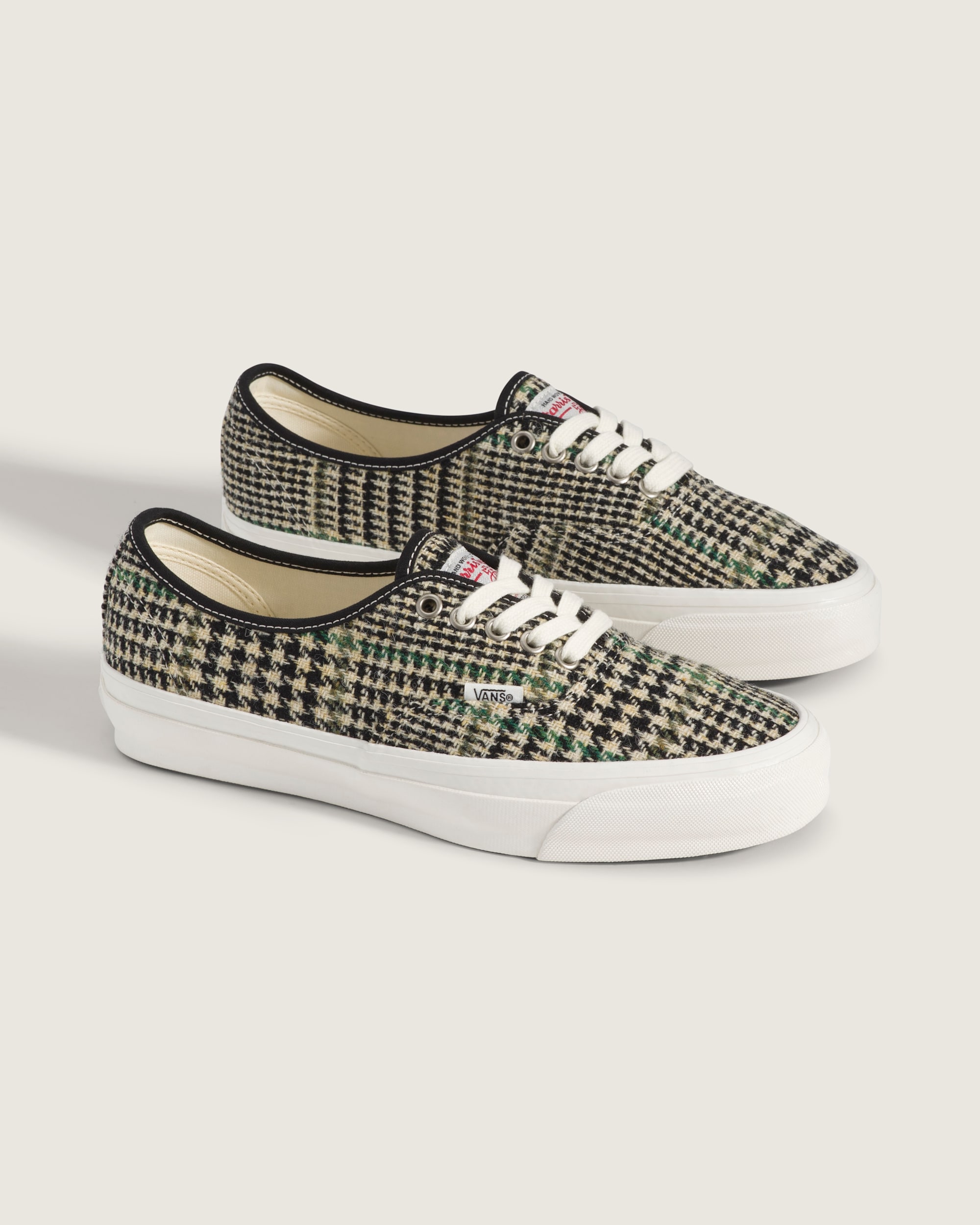 Premium Authentic Harris Tweed Shoe VANS Black  White ALT1