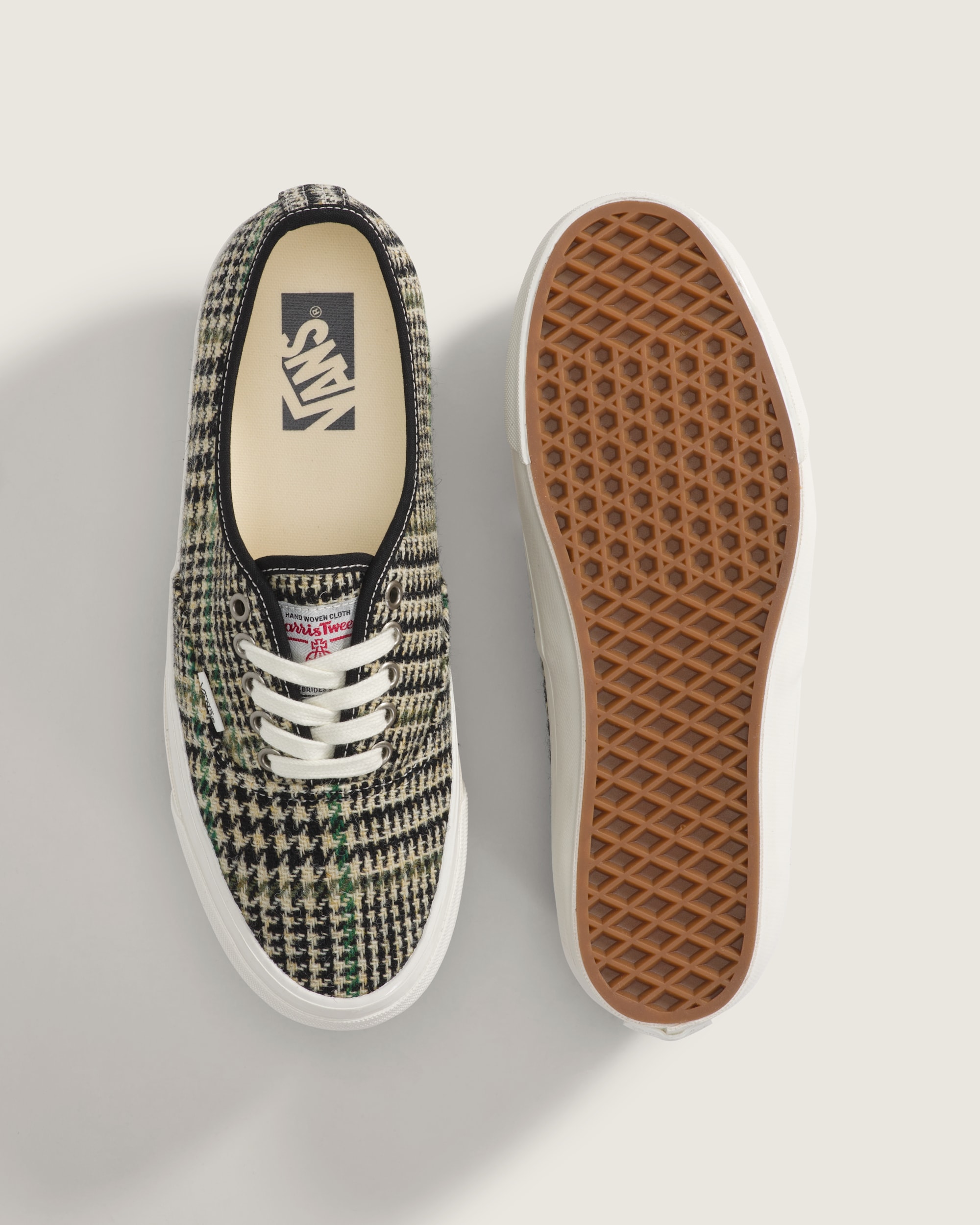 Premium Authentic Harris Tweed Shoe VANS Black  White ALT2
