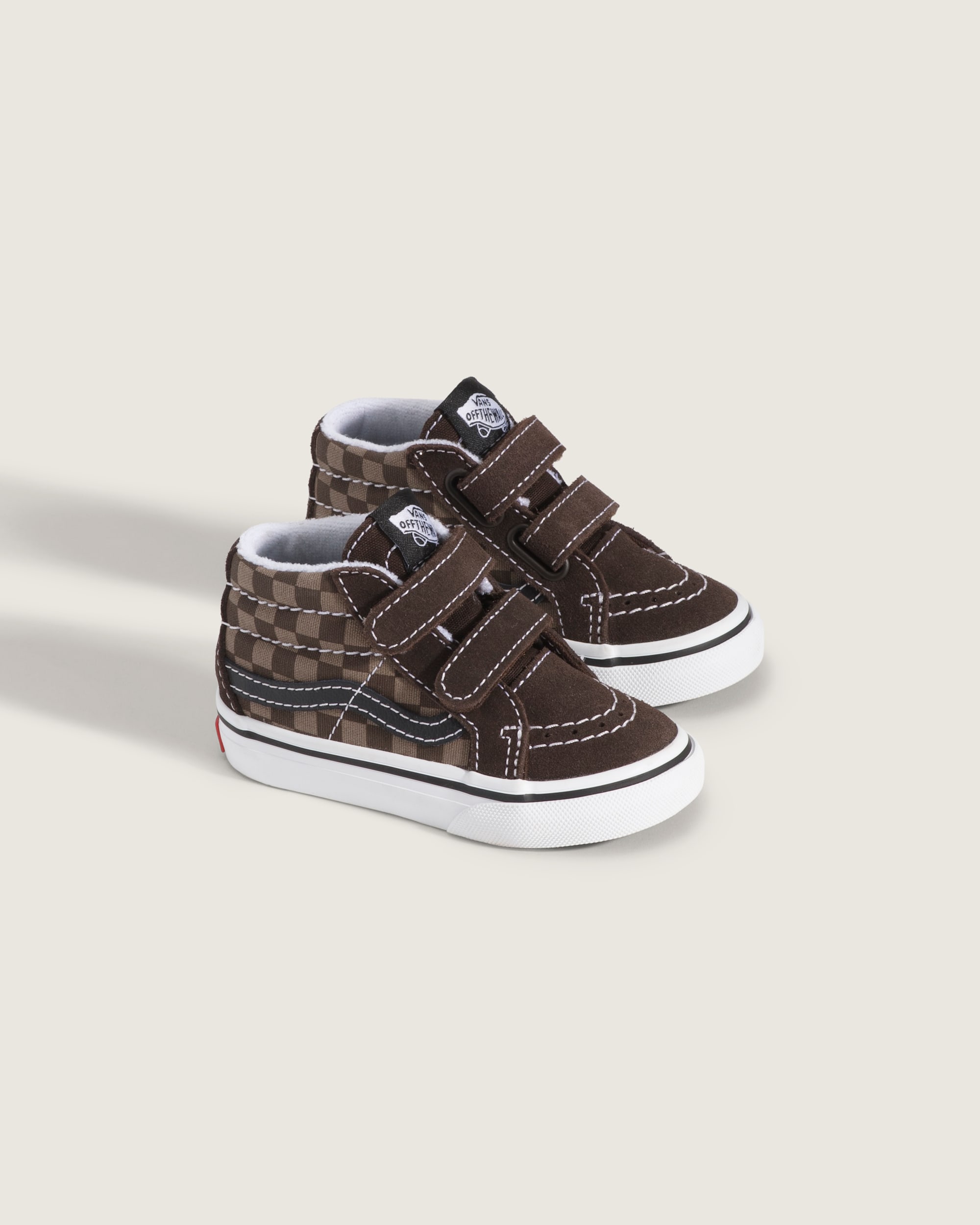 Toddler Sk8Mid V Checkerboard Shoe VANS Checkerboard Brown ALT1