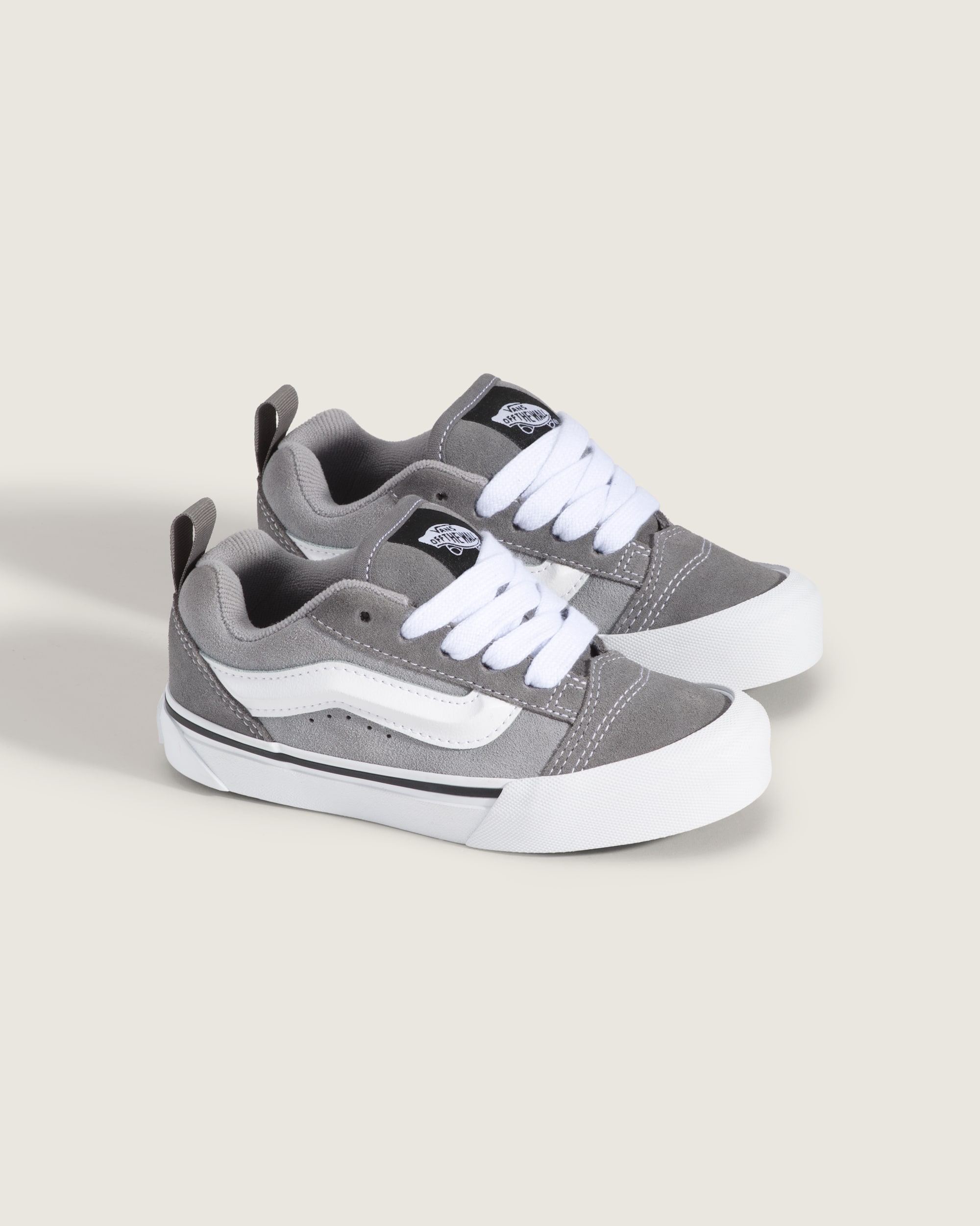 Little Kids Knu Skool Shoe VANS Pewter Grey  White ALT1