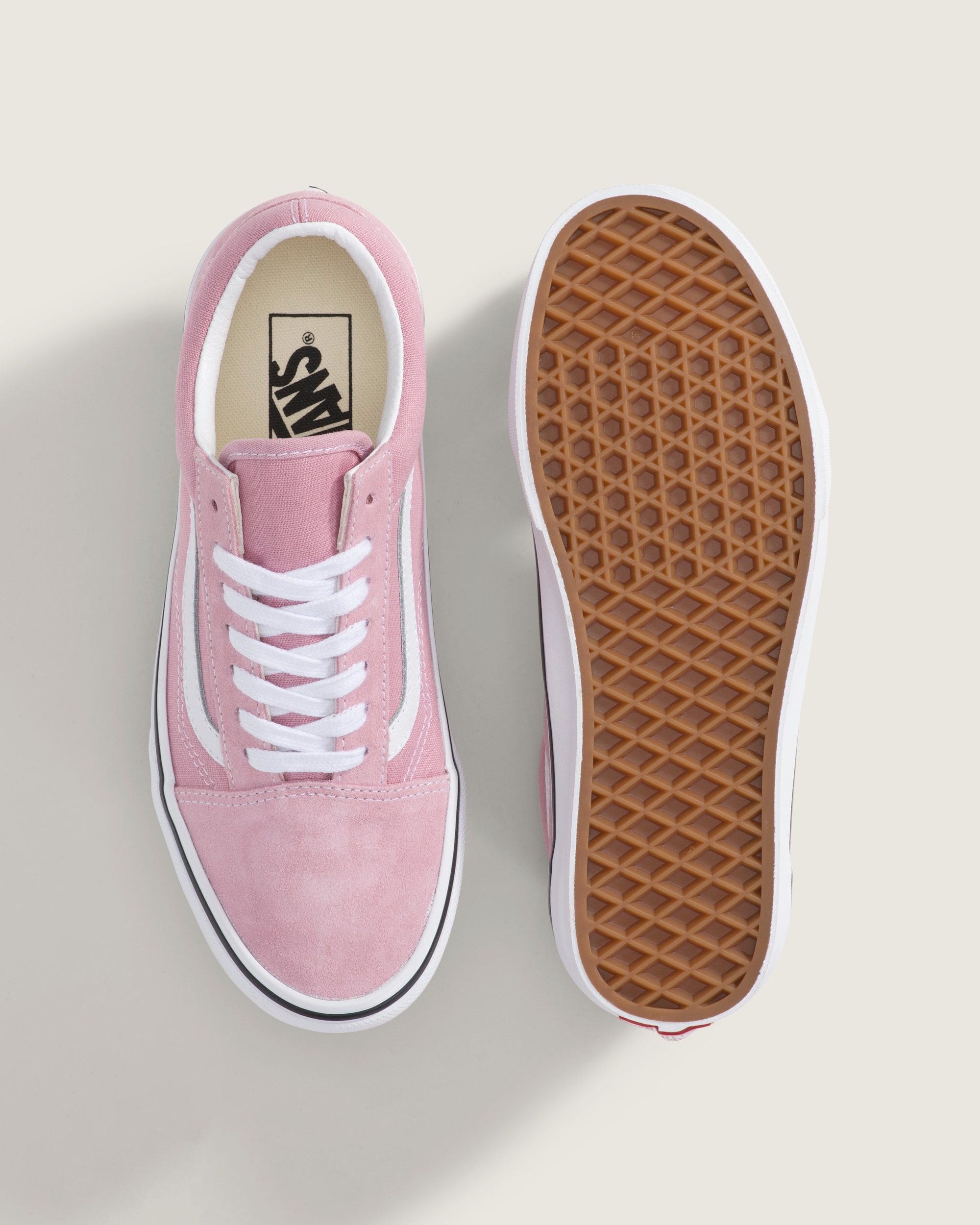 Old Skool Shoe VANS Dawn Pink  True White ALT2