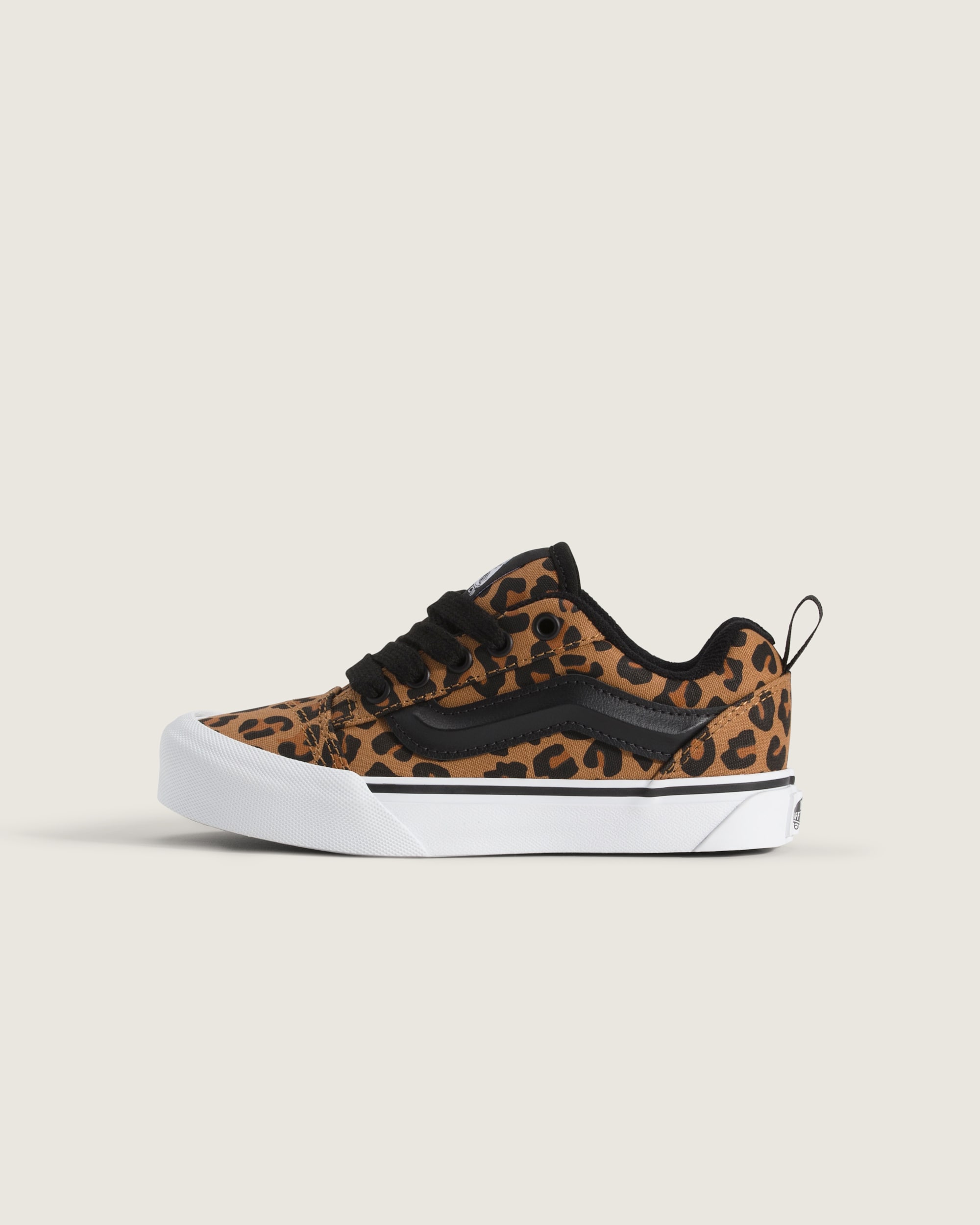 Big Kids Knu Skool Shoe VANS Leopard Brown  Black HERO