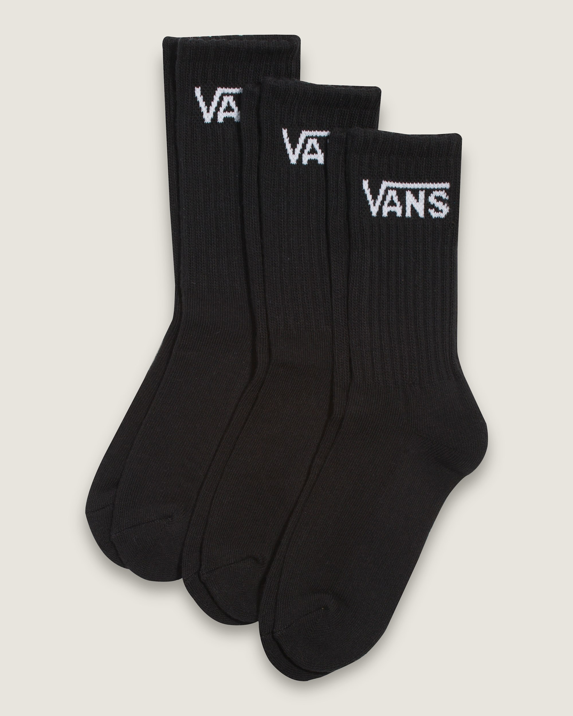 Kids Classic Crew Socks 3Pack VANS Black HERO
