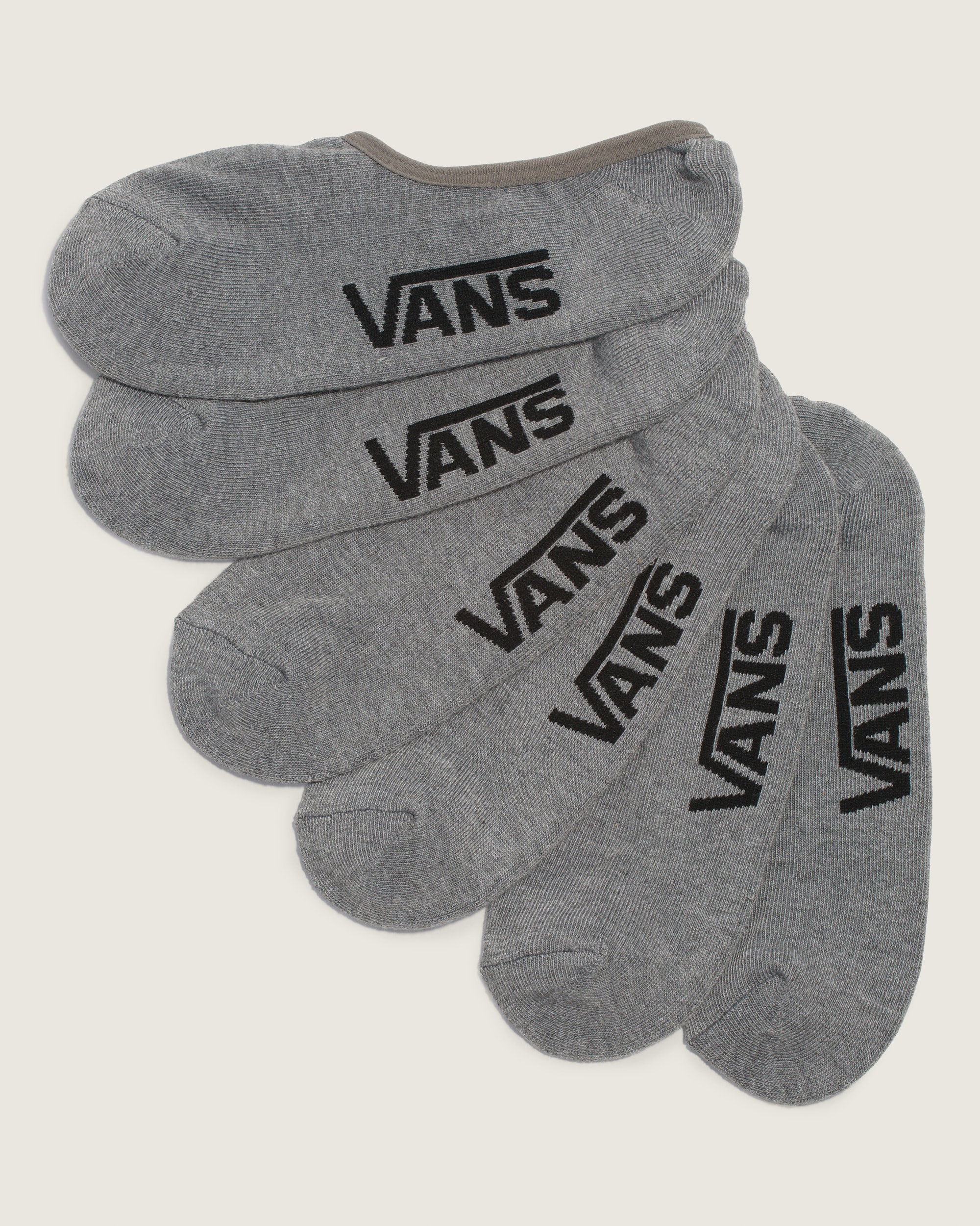 Classic No Show Socks 3Pack VANS Heather Grey HERO