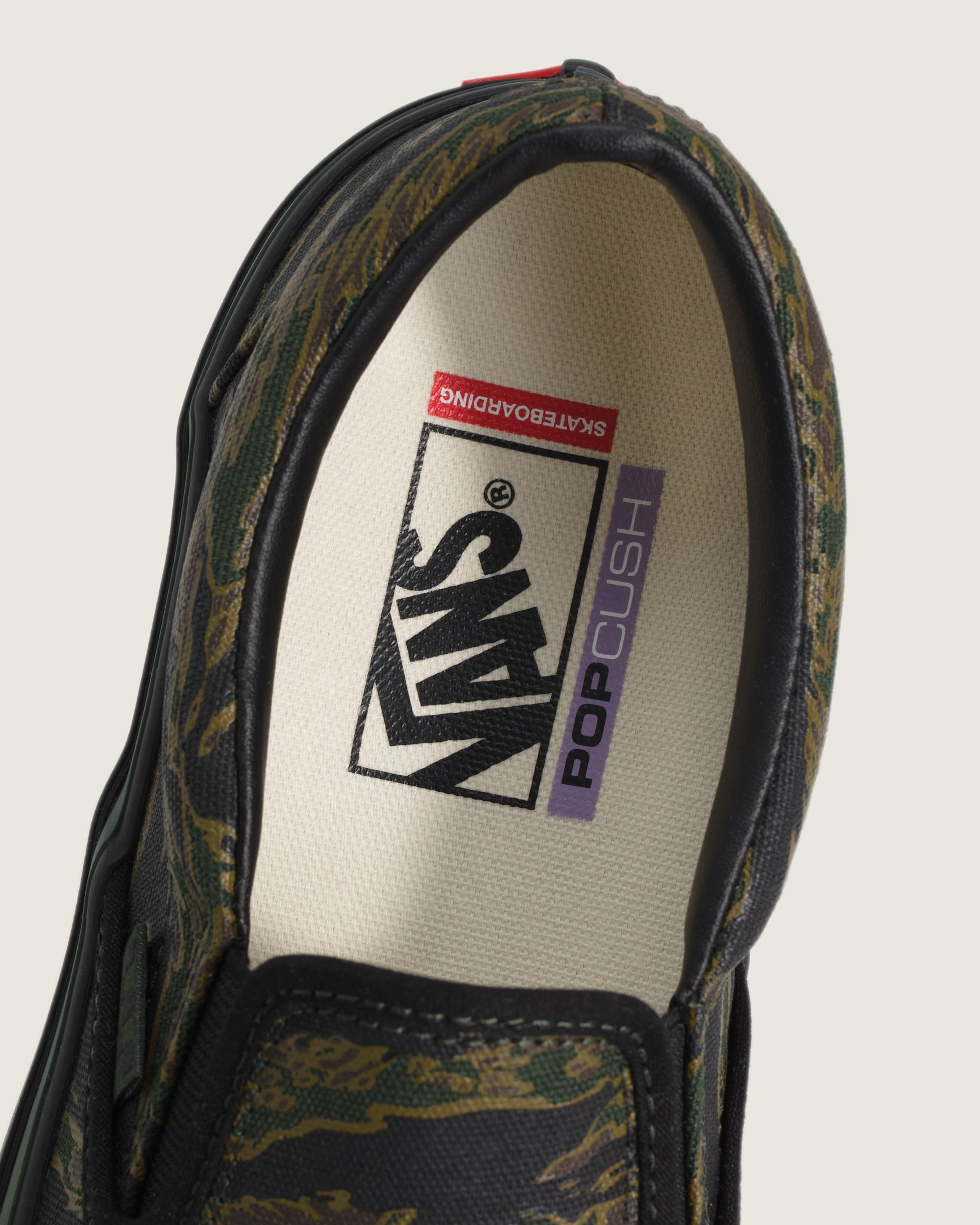 Skate SlipOn Shoe VANS Camo Green  Black ALT4