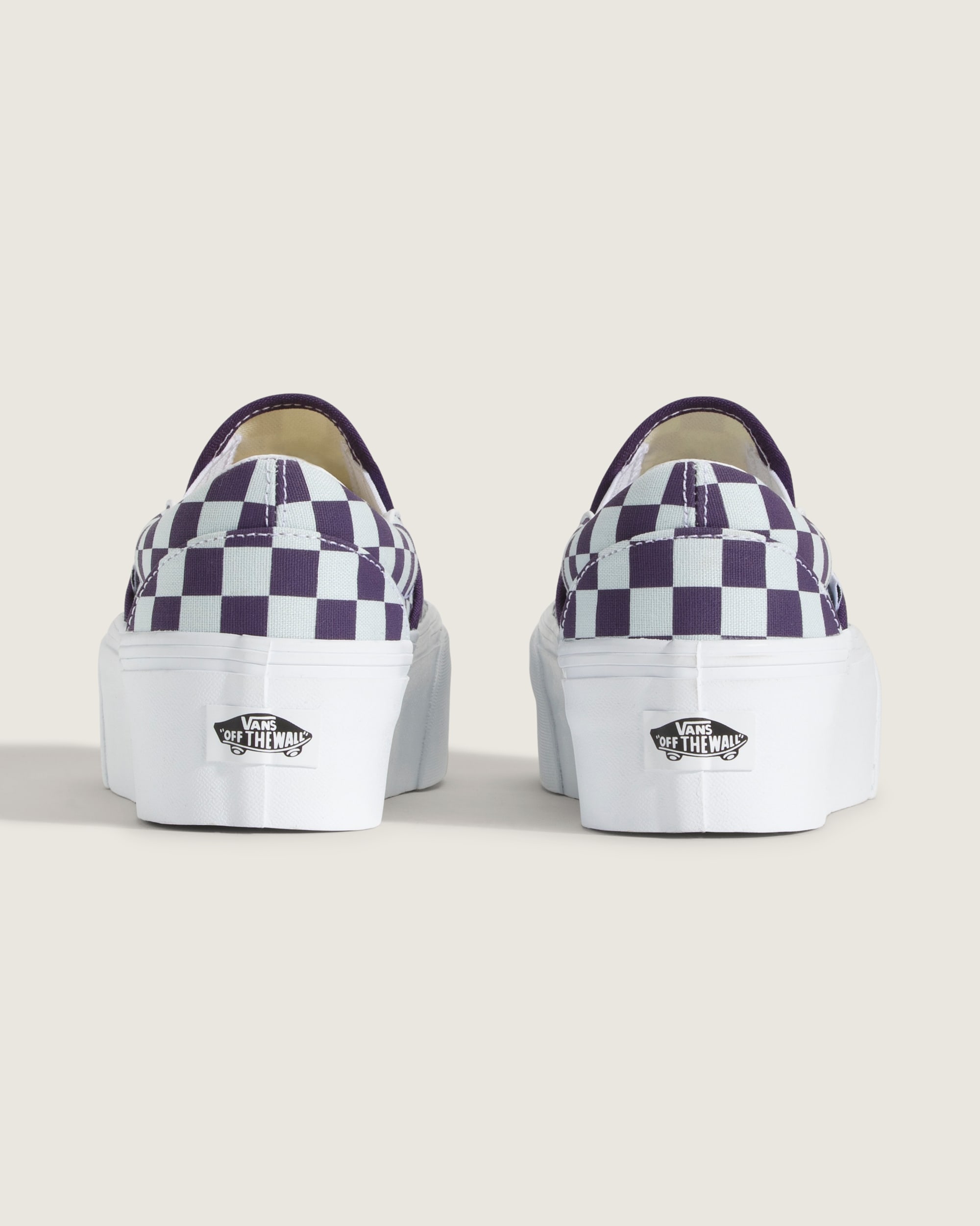 Classic SlipOn Platform Checkerboard Shoe VANS Checkerboard Mist Blue  Gothic Grape Purple ALT3