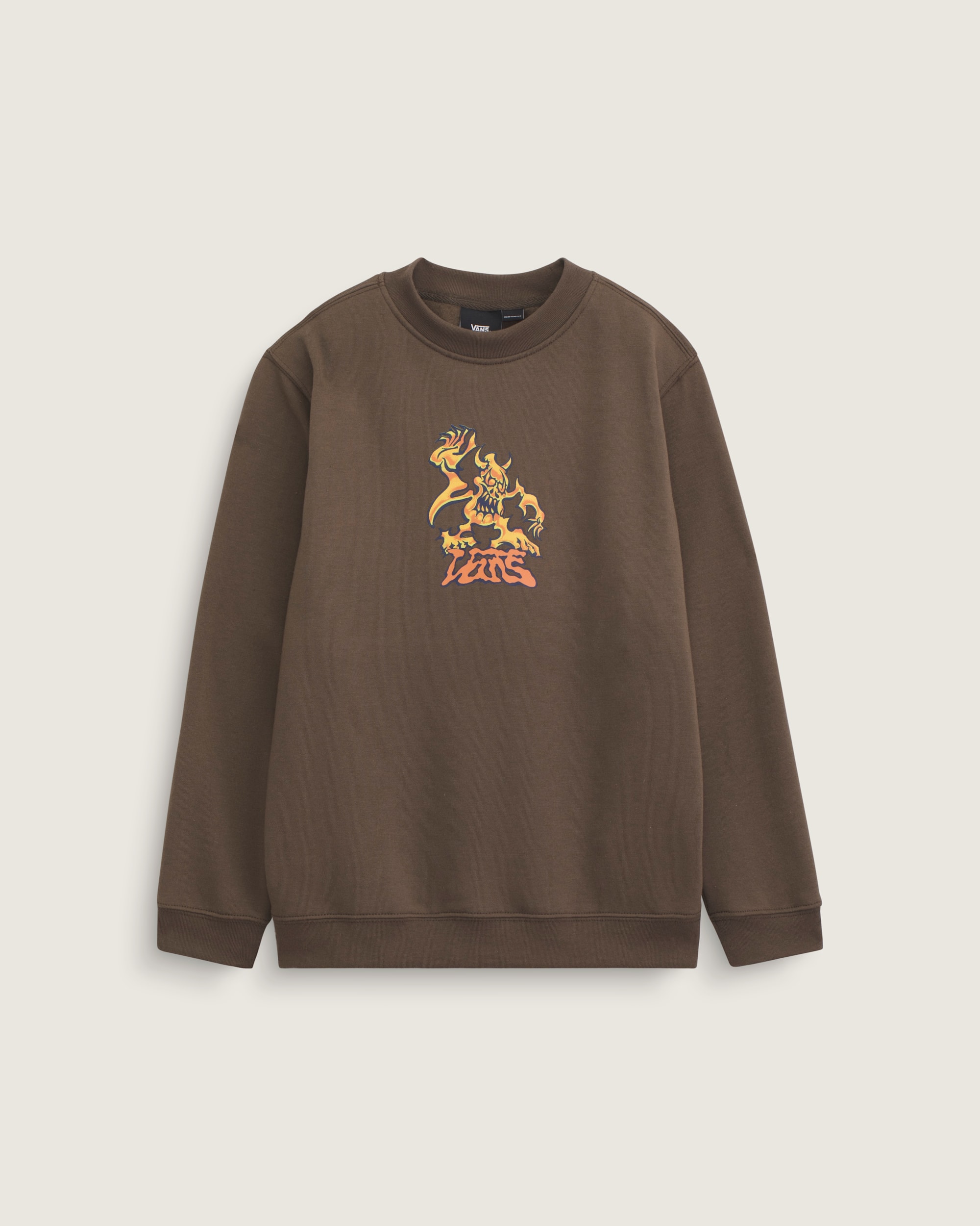 Kids Goblin Step Crew Sweatshirt VANS Coal Brown HERO
