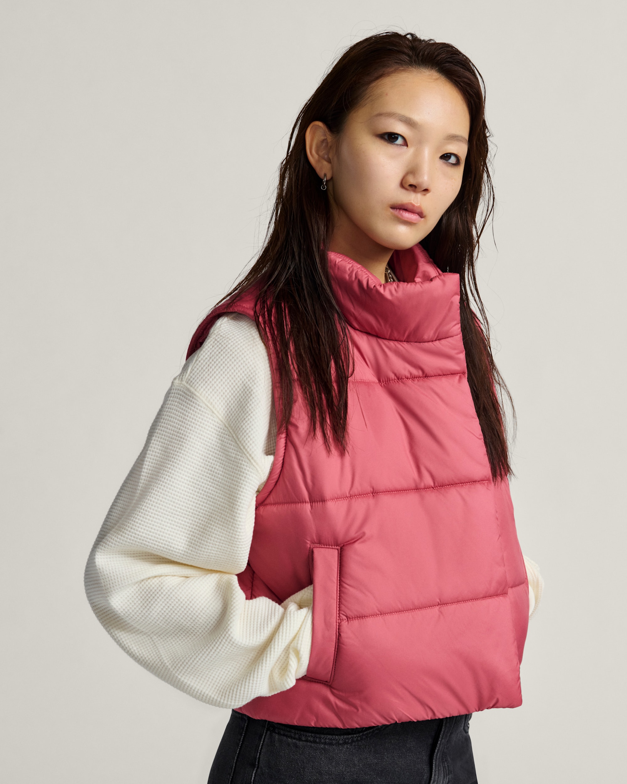 Hillgate Cropped Vest VANS Mauvewood Pink ALT4