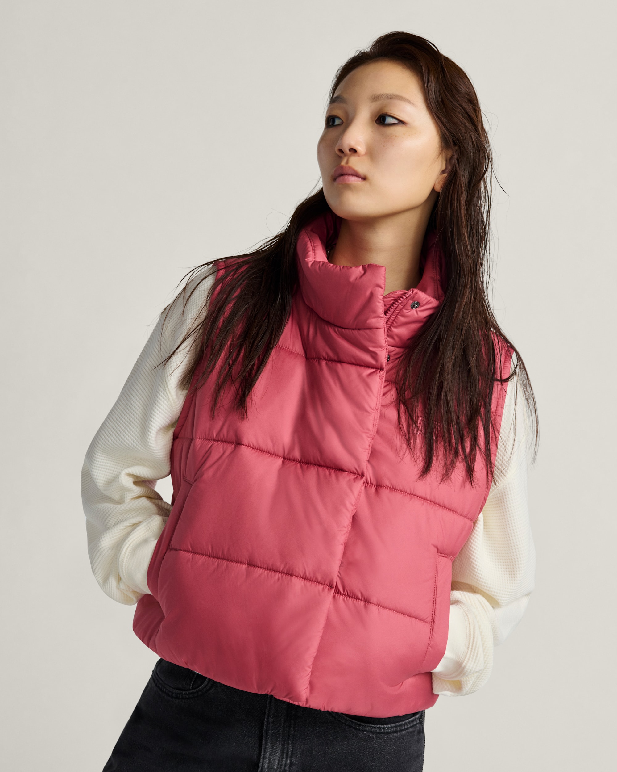 Hillgate Cropped Vest VANS Mauvewood Pink ALT1