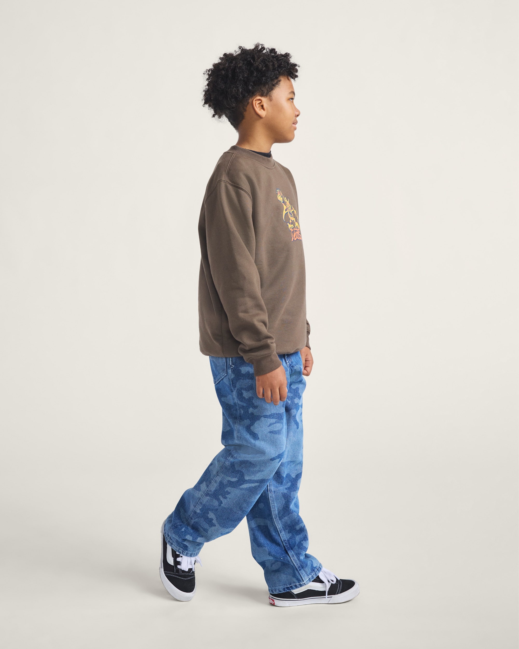 Kids Goblin Step Crew Sweatshirt VANS Coal Brown ALT3