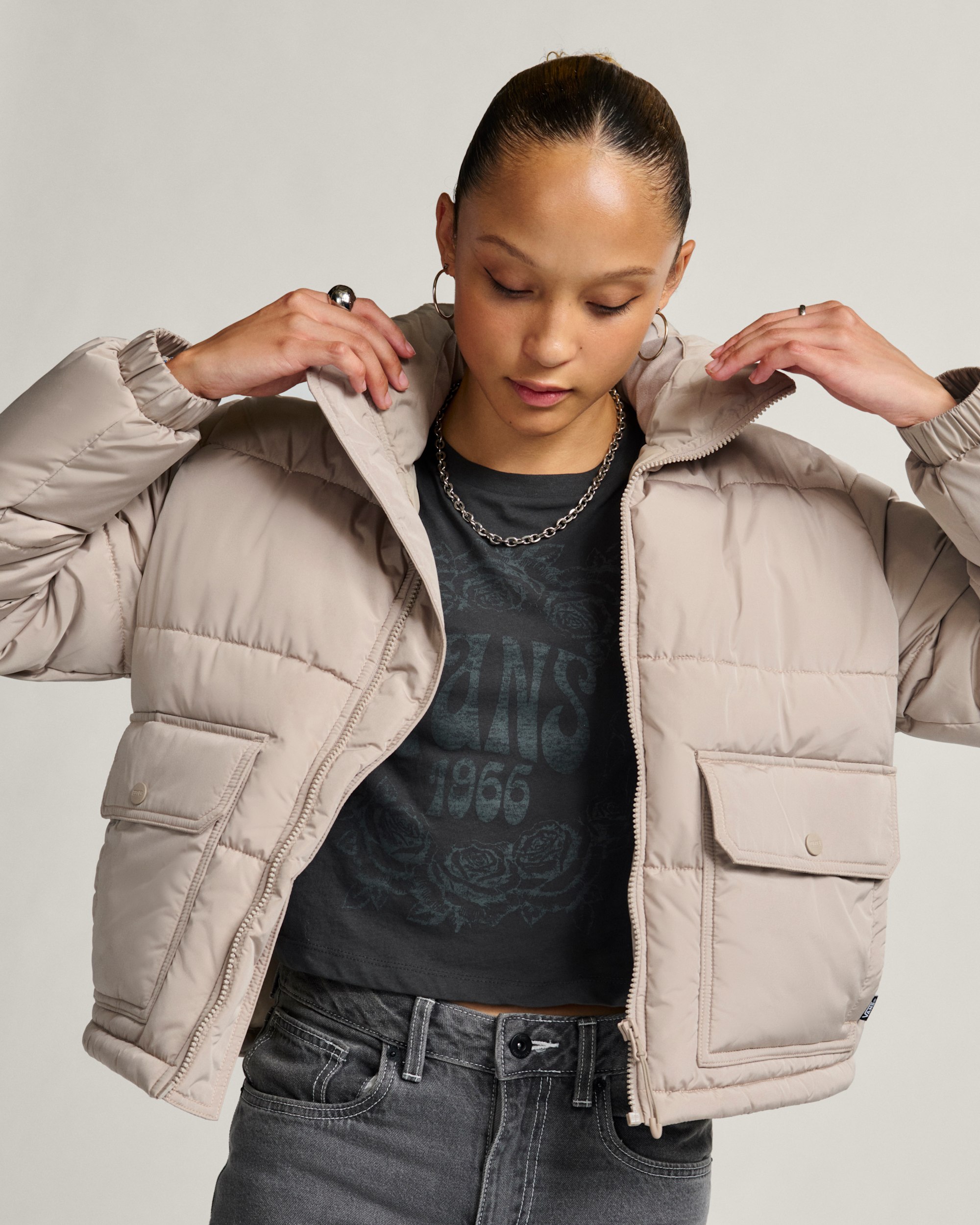 Aubrey Primaloft Puffer Jacket VANS Mushroom Brown ALT1