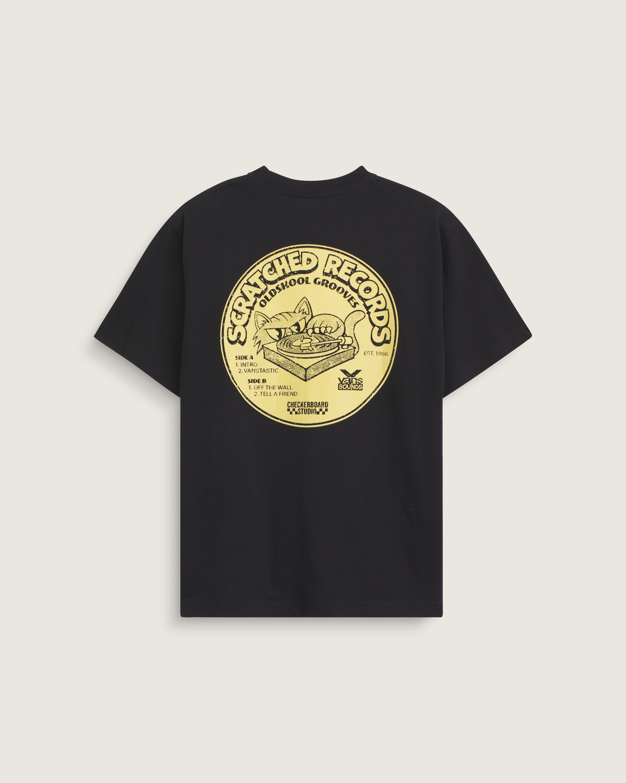Scratched Records TShirt VANS Black HERO