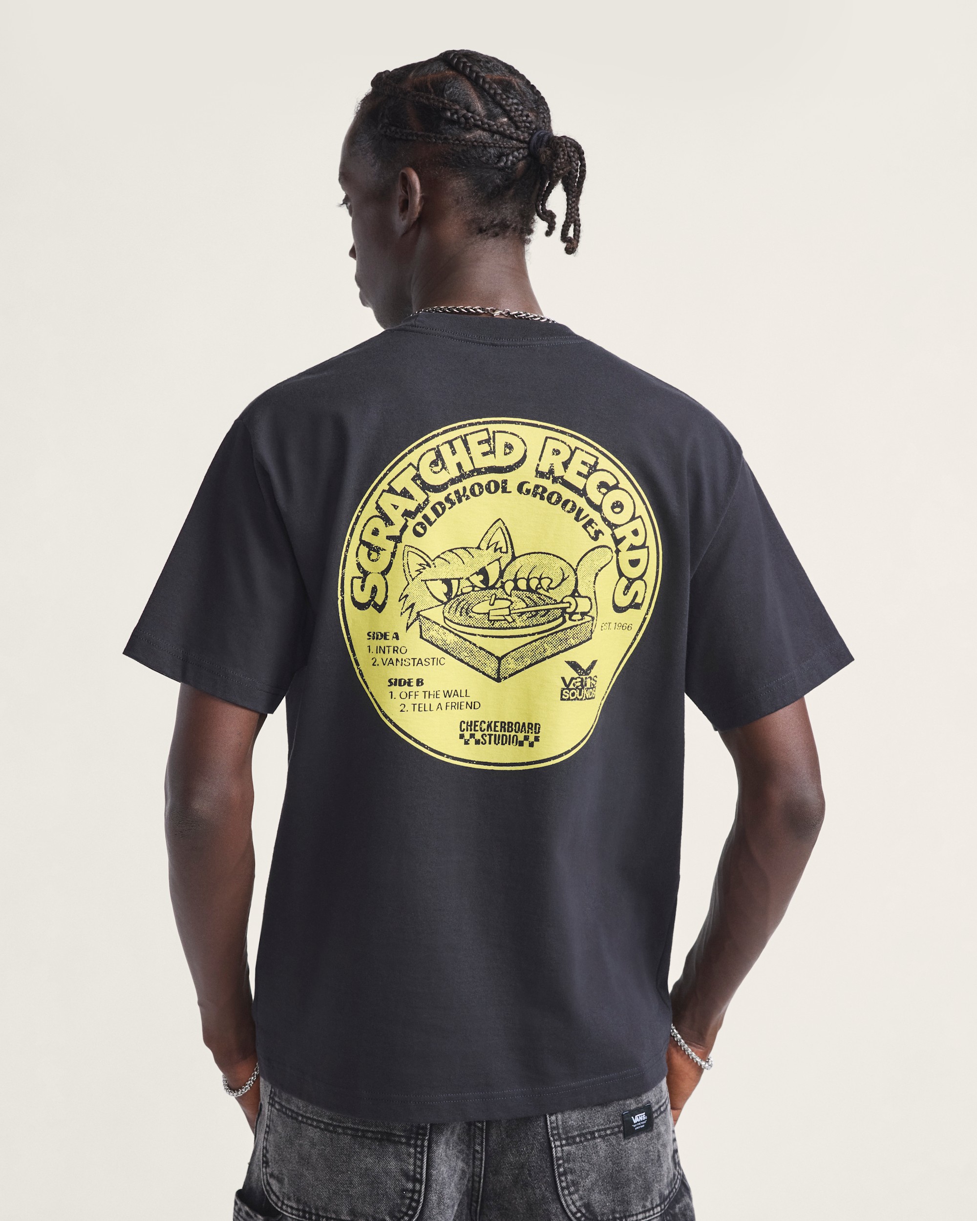 Scratched Records TShirt VANS Black ALT2