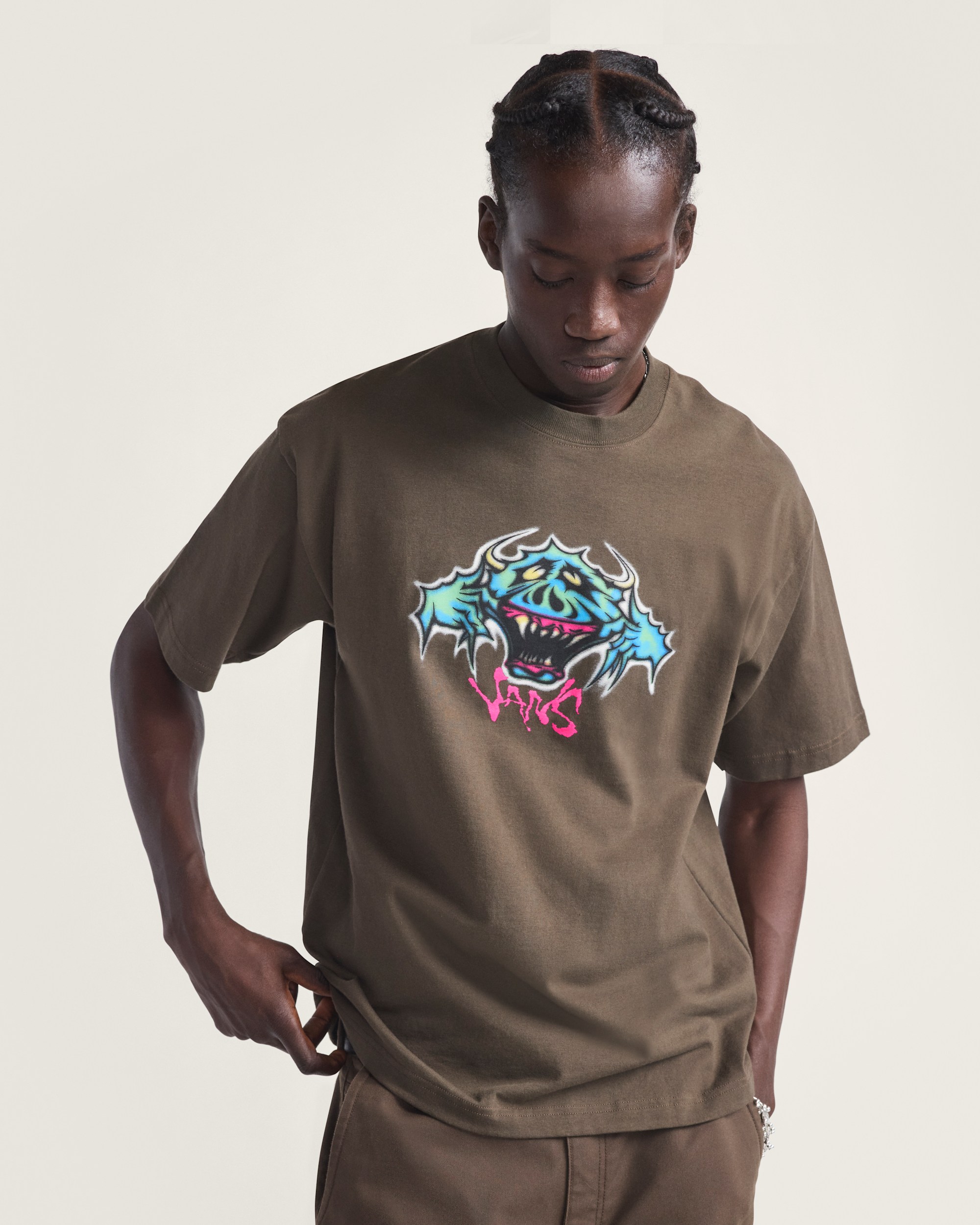 Goofy Ghoul TShirt VANS Coal Brown ALT1