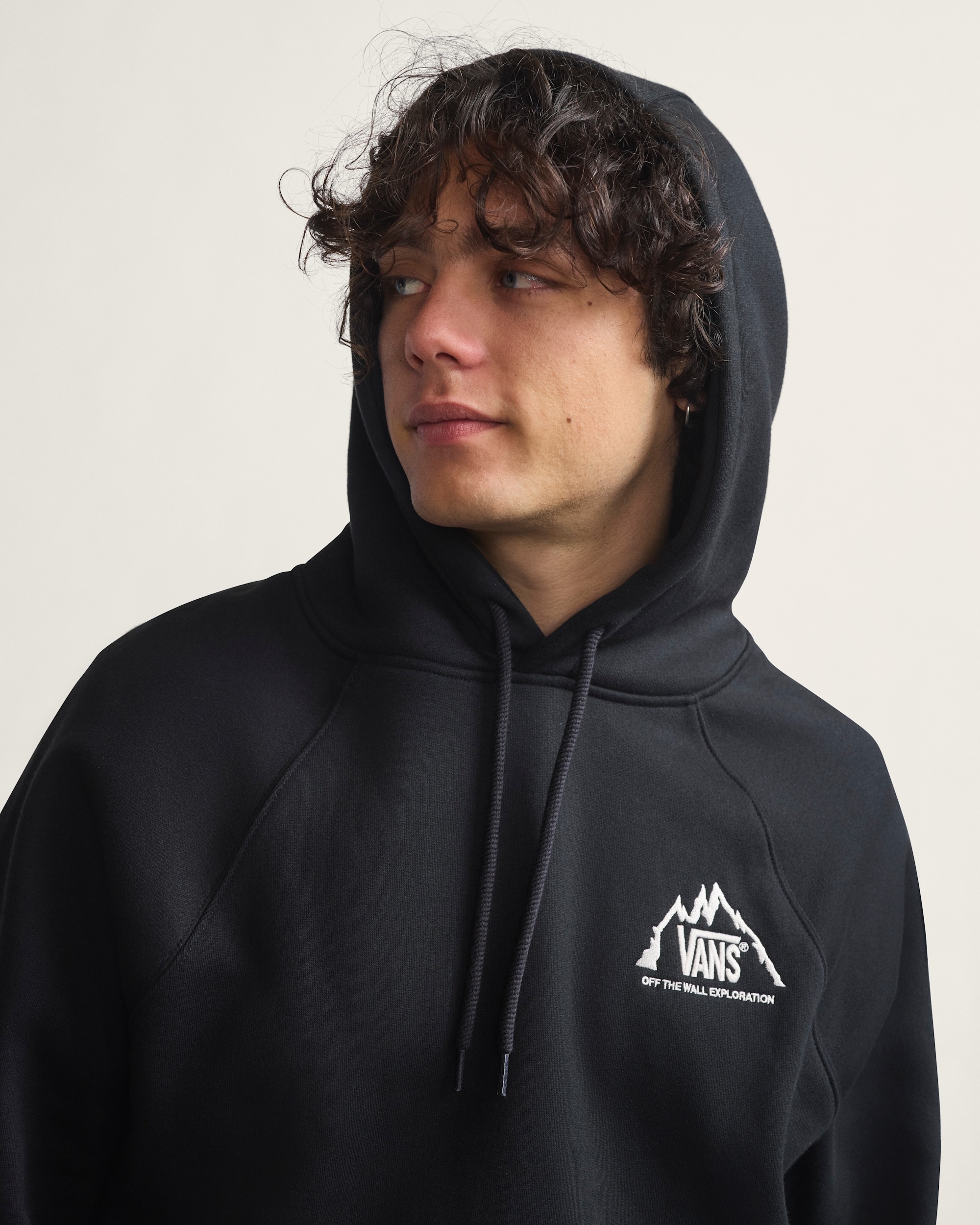 Crestline Logo Pullover Hoodie VANS Black ALT4