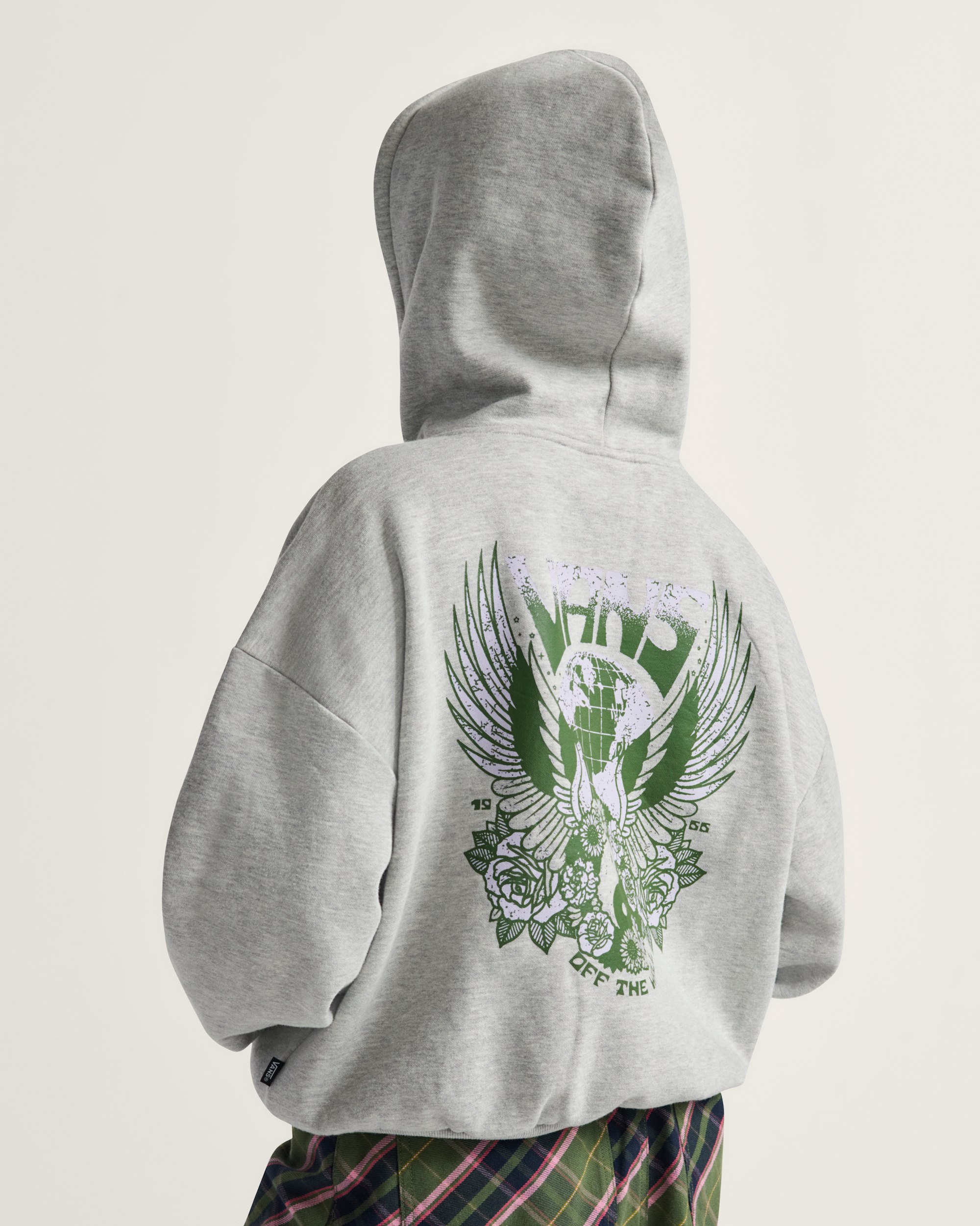 World Peace Retro Pullover Hoodie in Heather Grey | Vans