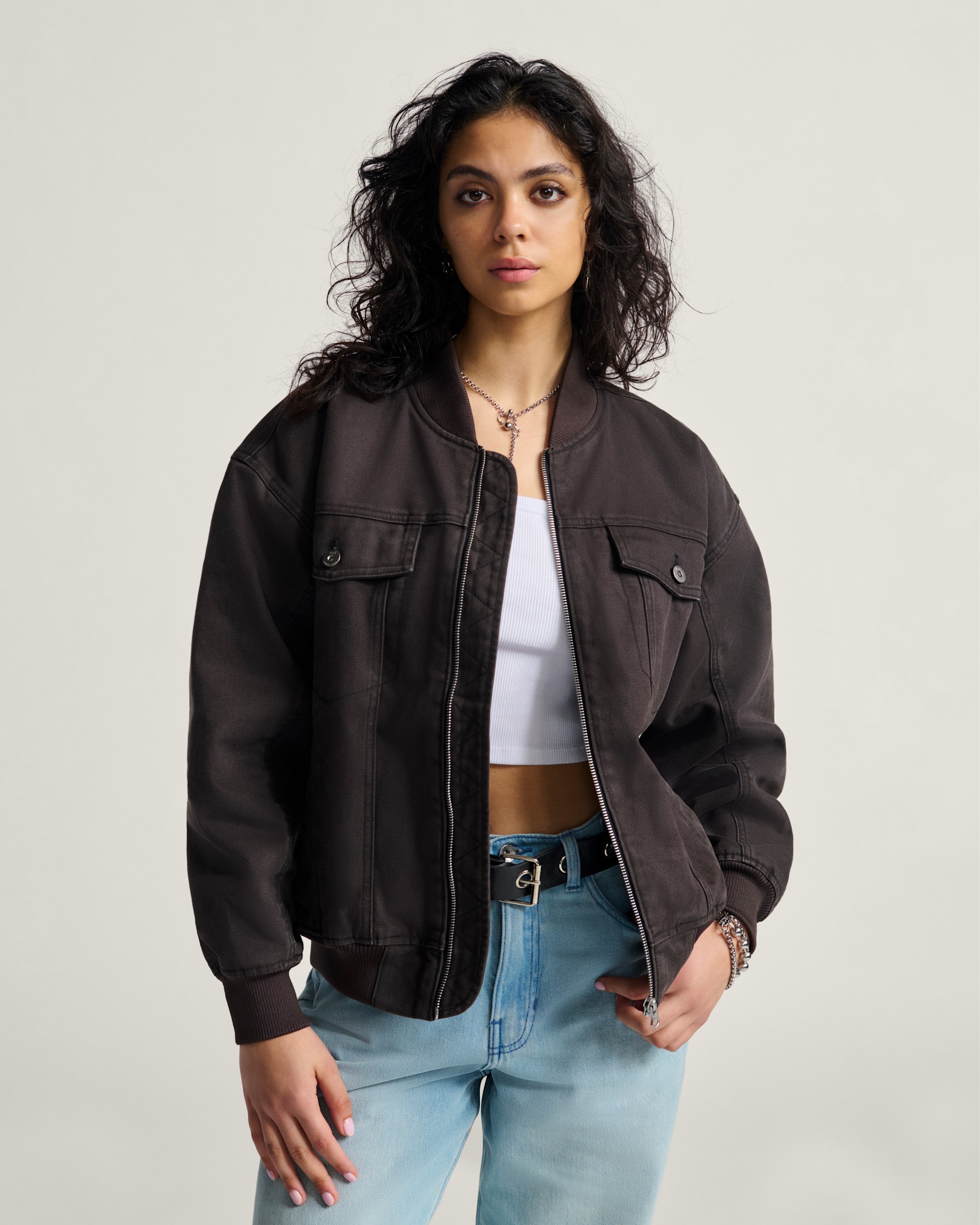 Truckstop Bomber Jacket VANS After Dark Grey ALT1