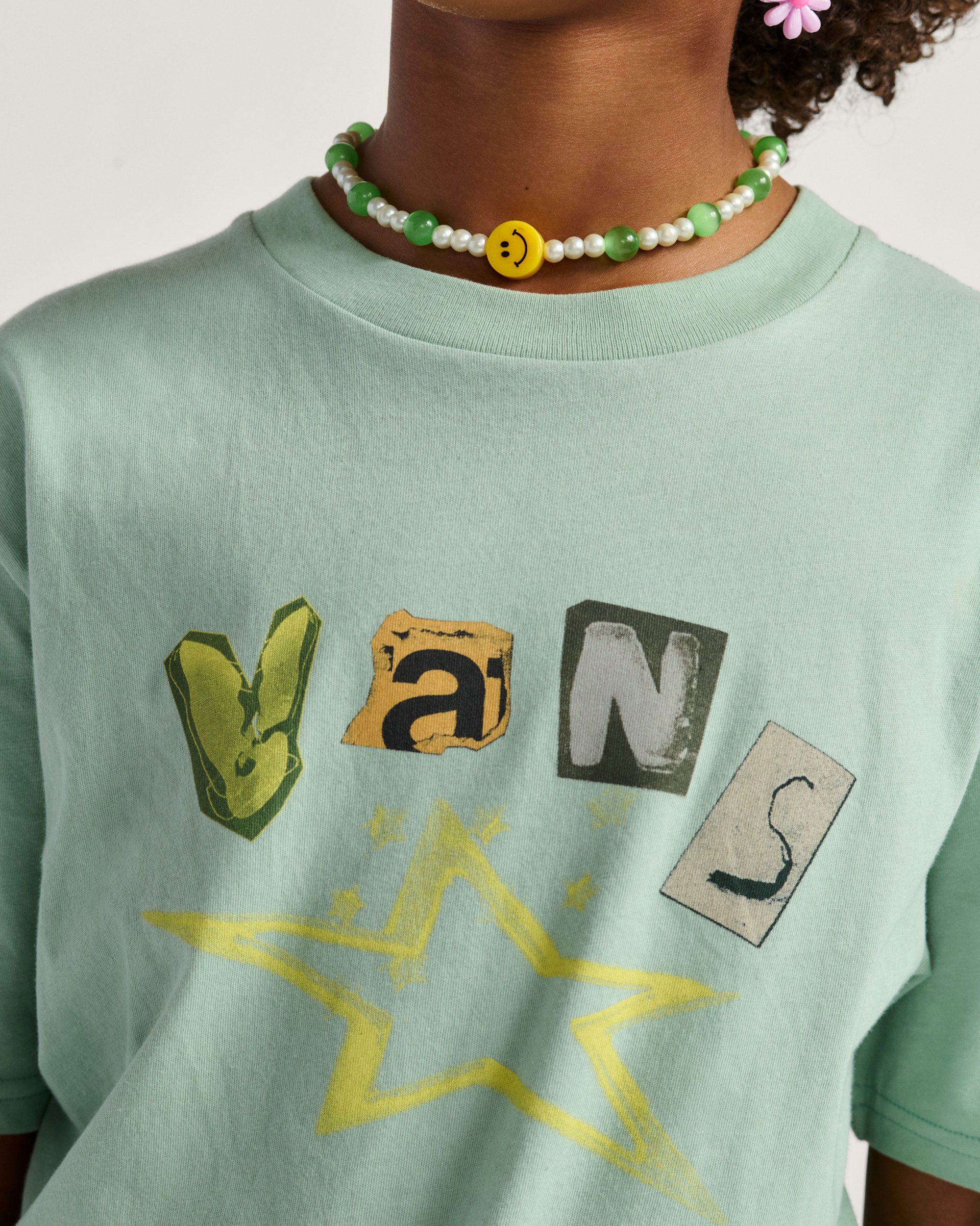 Kids Perforate TShirt VANS Olive Green ALT3