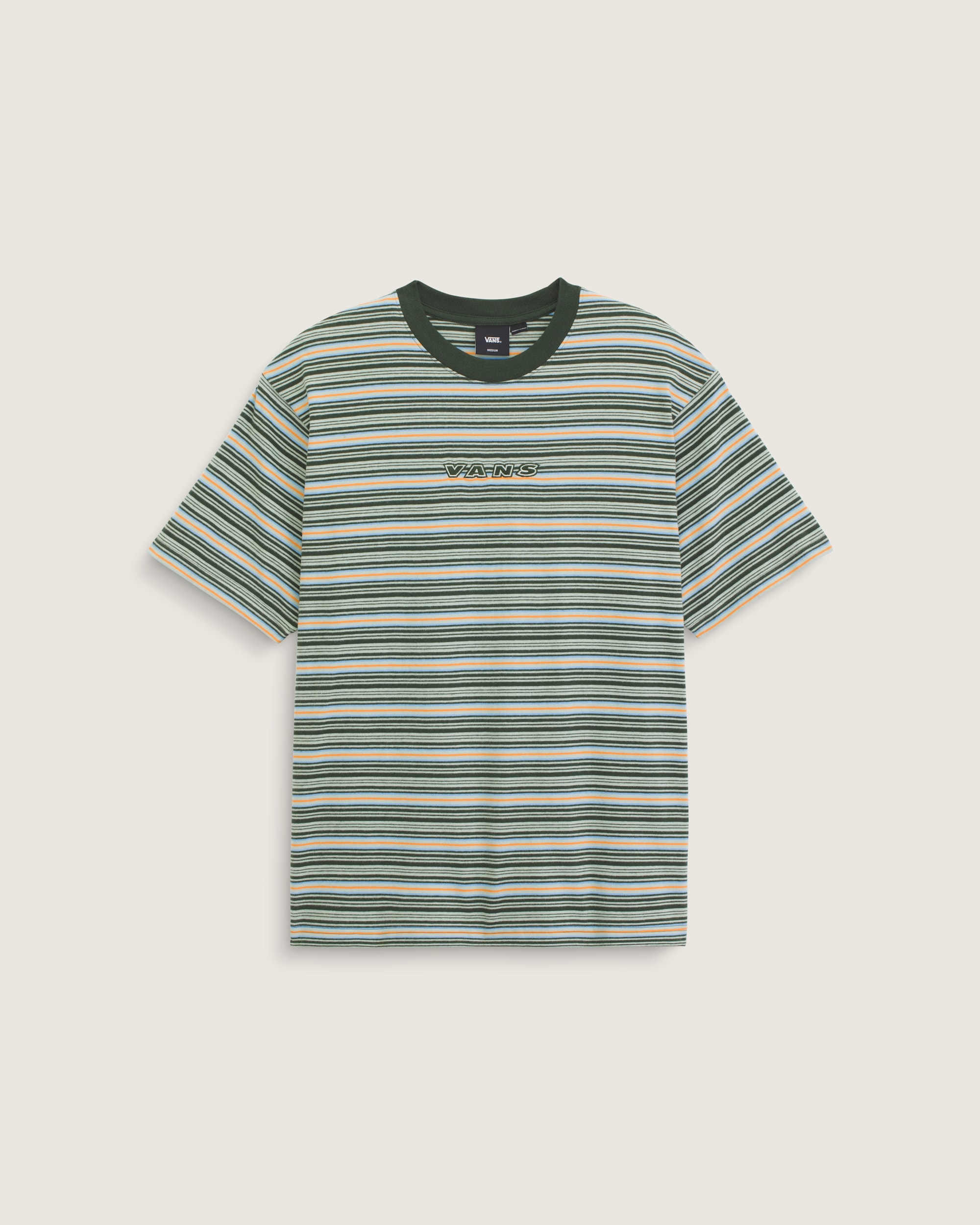 Cameron Stripe Shirt VANS Grey Olive Green HERO