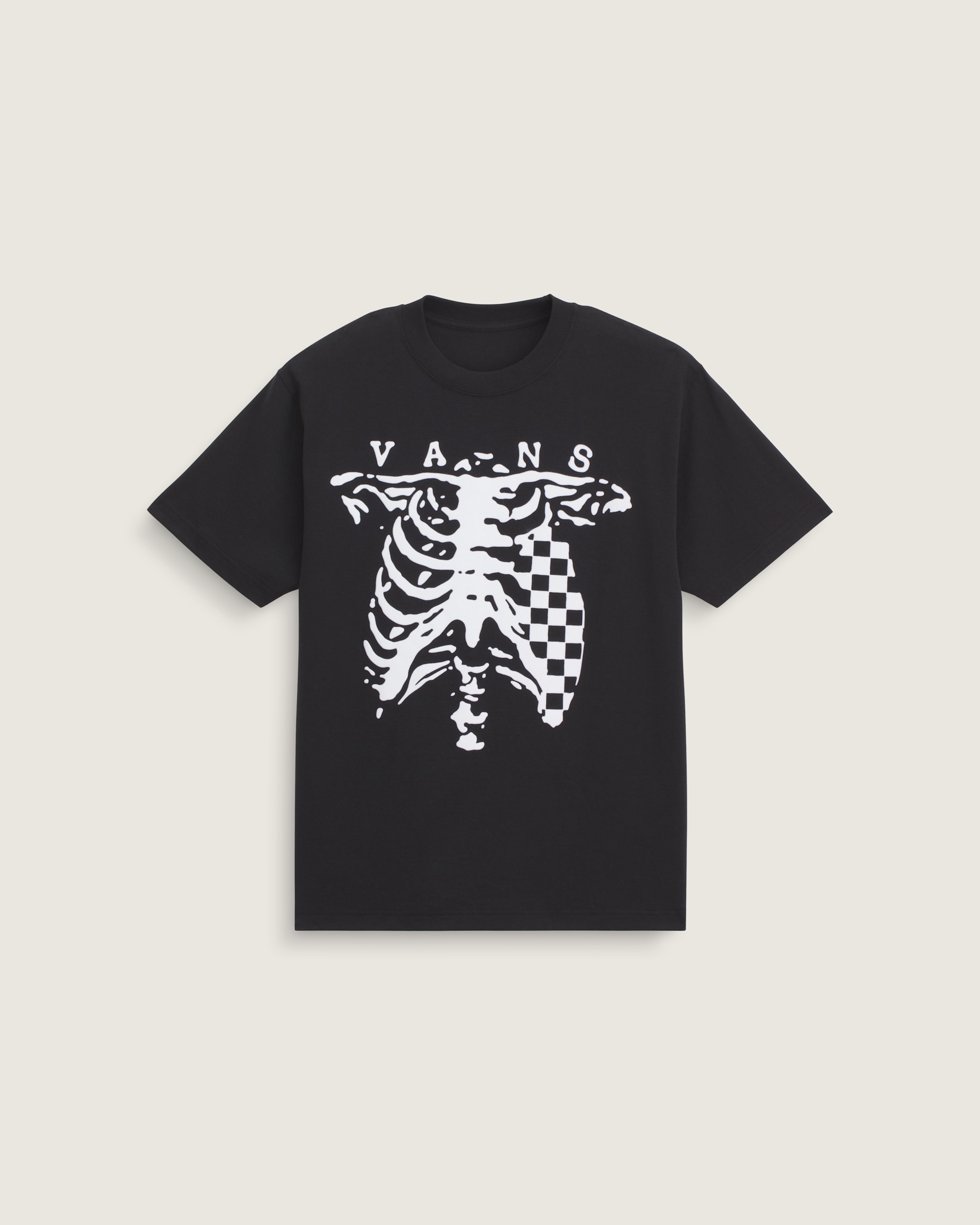 Checkerboard and Bones T-Shirt in Black | Vans