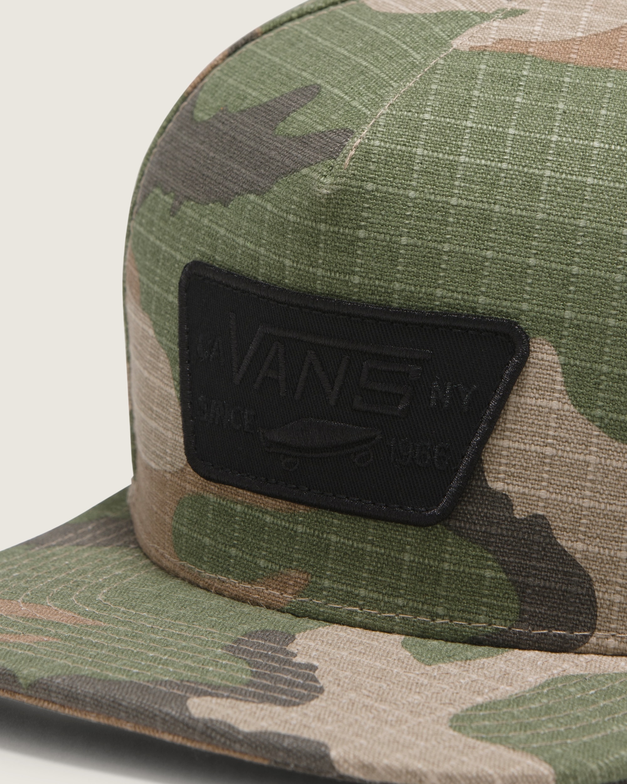 Full Patch Snapback Hat VANS Vintage Camo Brown  Green ALT1