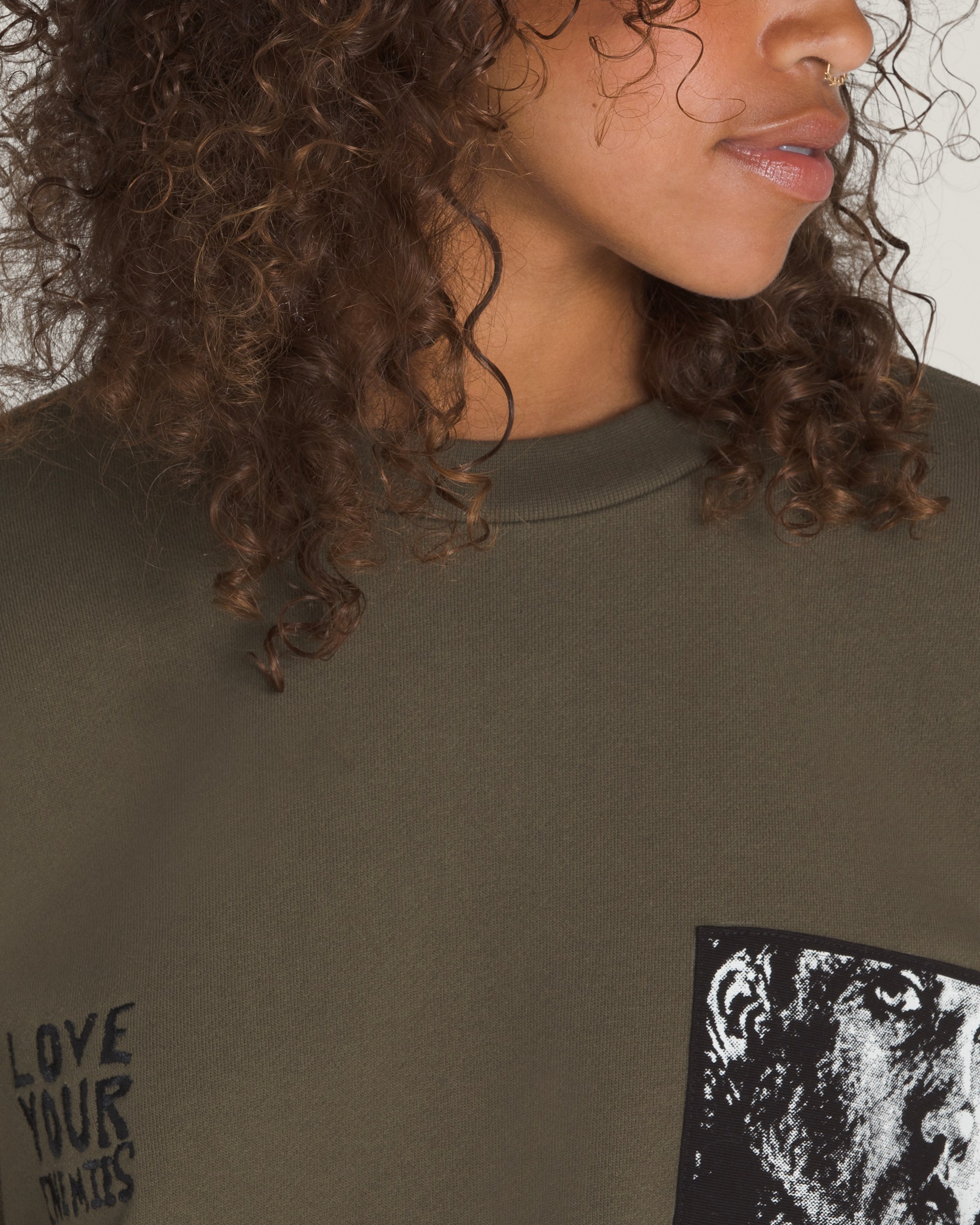 Skate Lisa Crew Sweatshirt VANS Grape Leaf Green ALT3