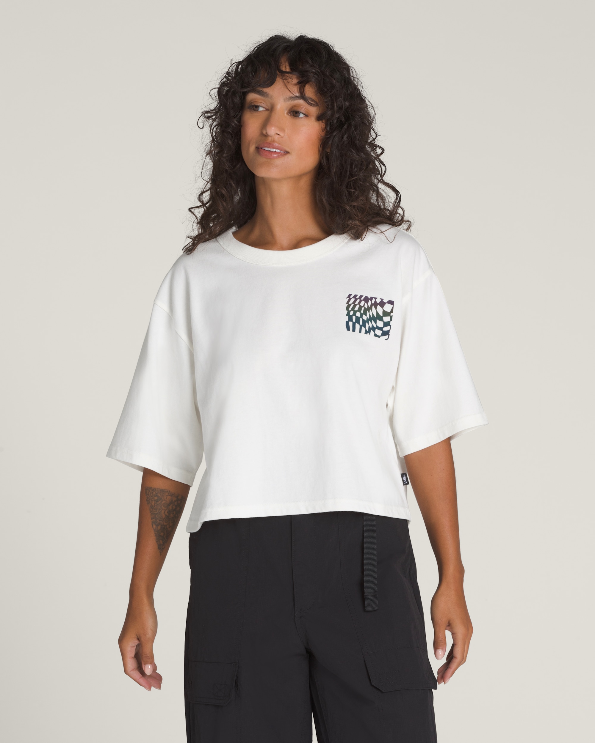 Wildthorn Reflective TShirt VANS Cream White HERO