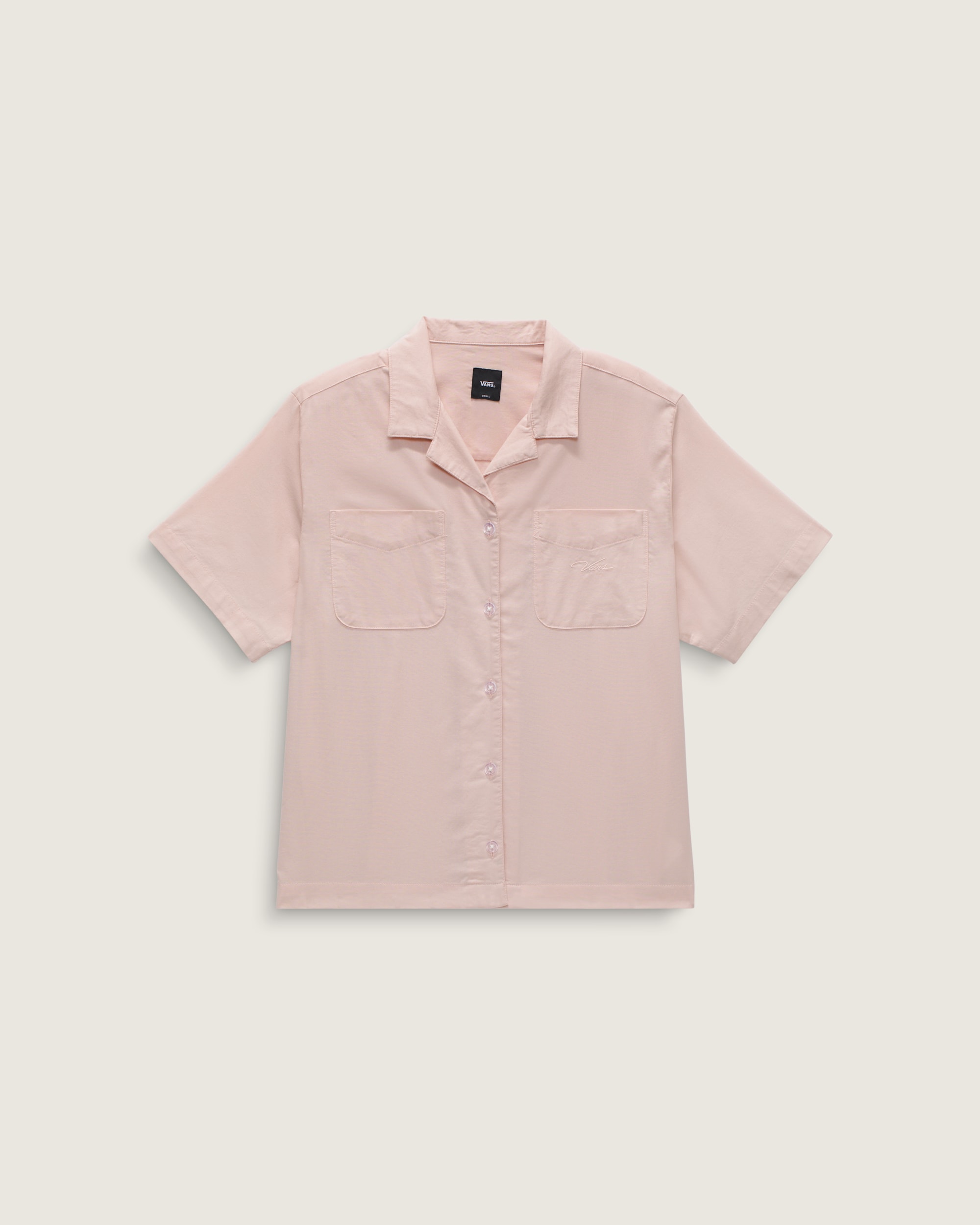 Cassidy Camp Shirt VANS Sepia Rose Pink ALT4