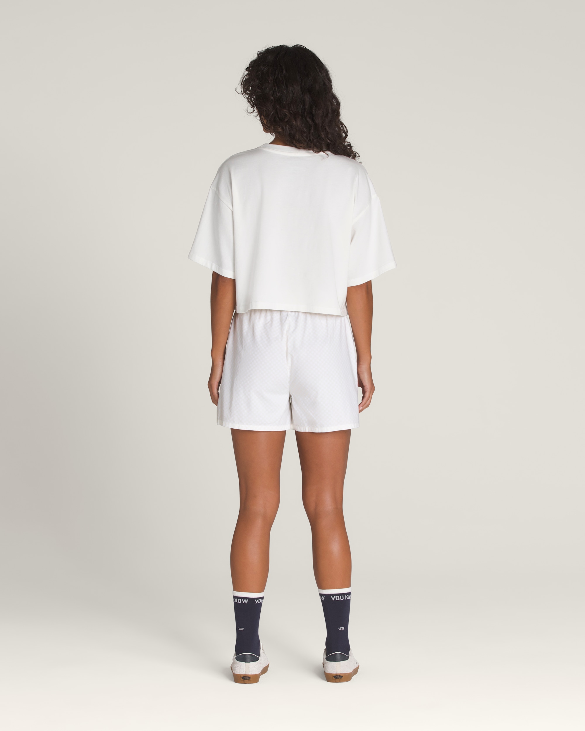 Alicia Checkerboard 35 Boxer Shorts VANS White ALT2