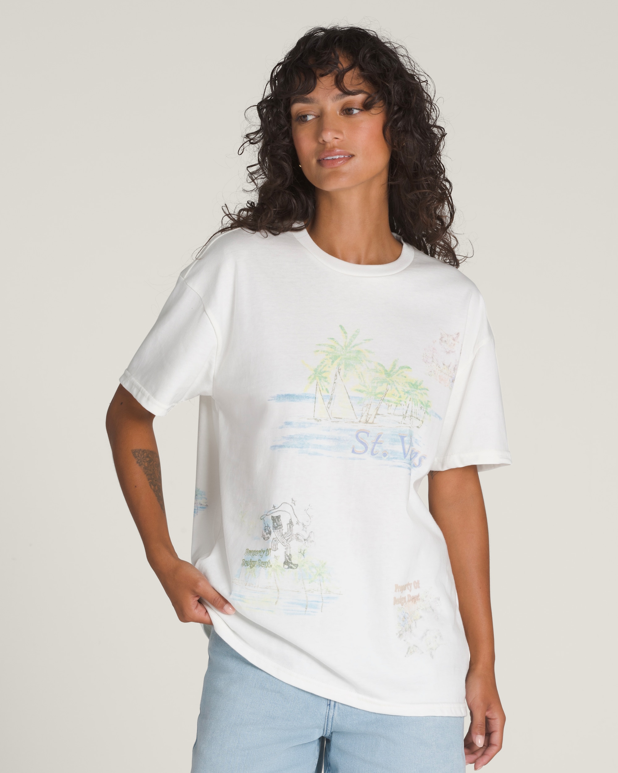 Vintage St Vans TShirt VANS White ALT1