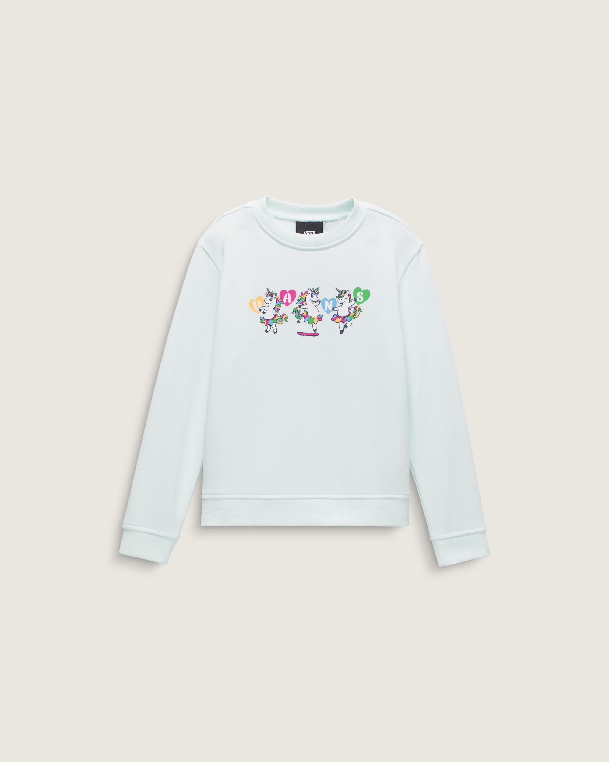 Little Kids Chasse Crew Sweatshirt VANS Mint Green ALT3