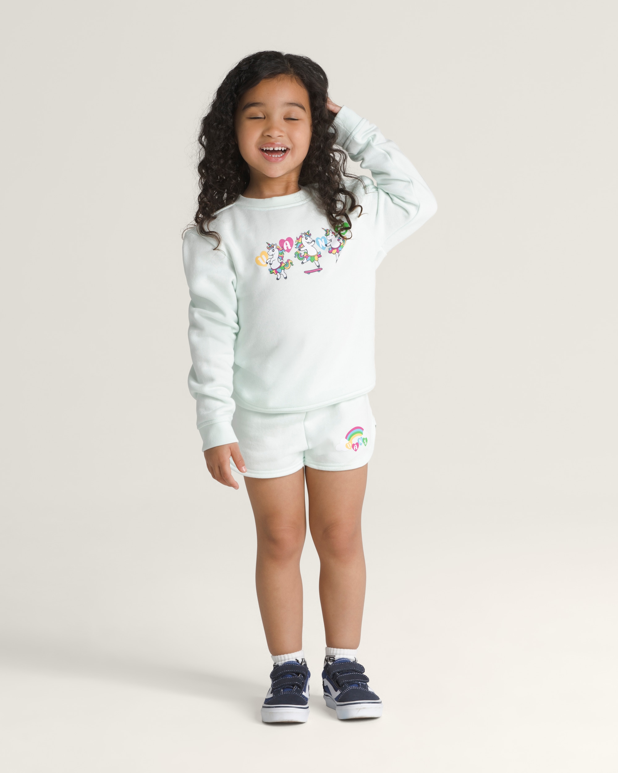 Little Kids Chasse Shorts VANS White Mint ALT1