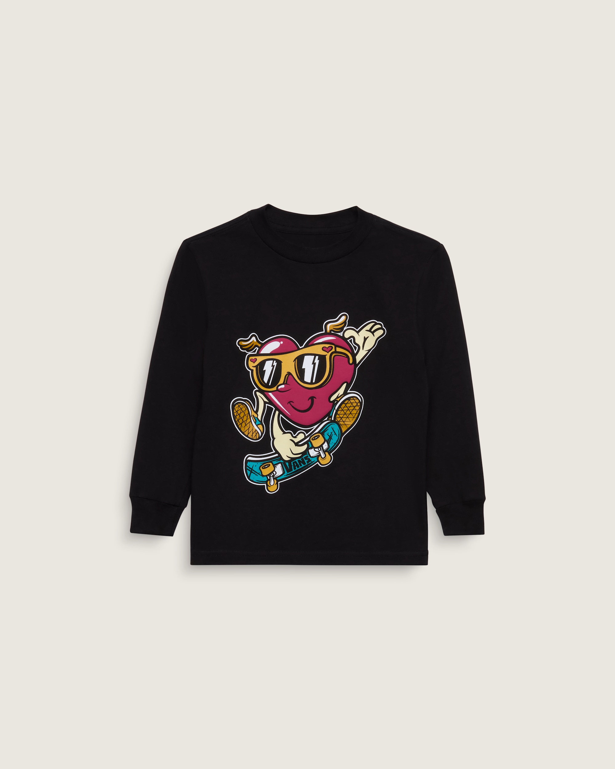 Little Kids Love Is Long Sleeve TShirt VANS Black HERO