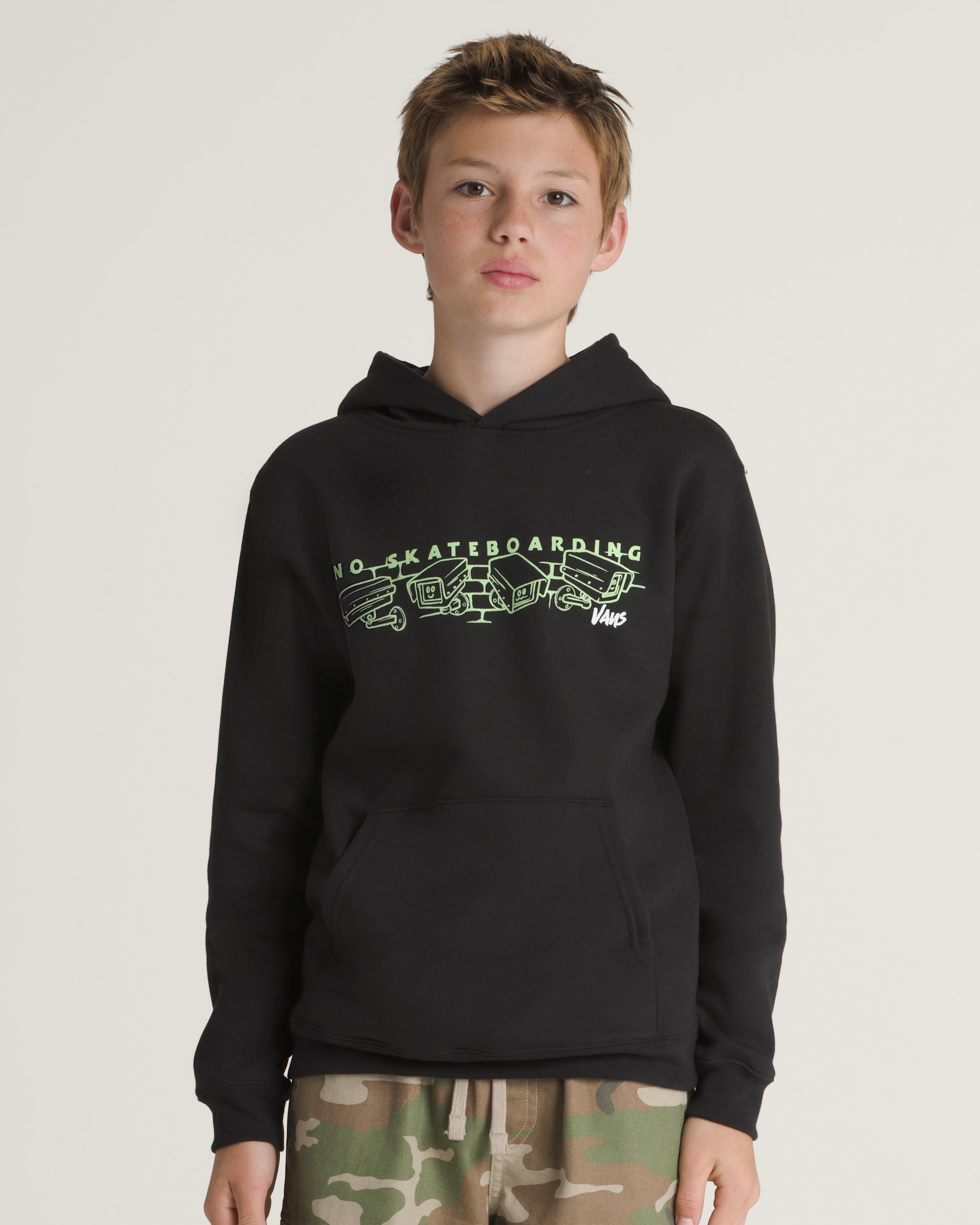 Kids Night Watchers Pullover Hoodie VANS Black HERO