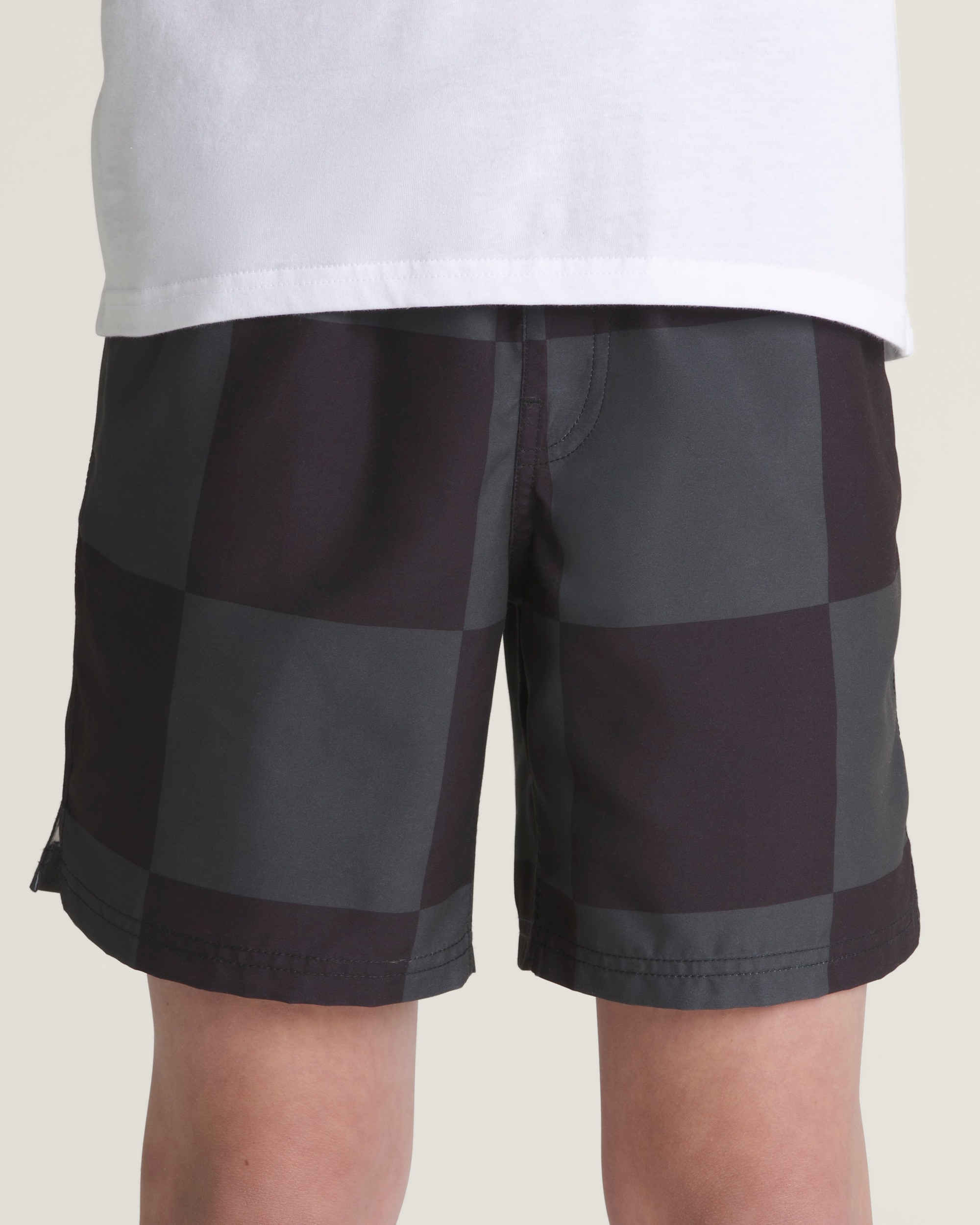 Kids Primary Checkerboard Shorts VANS Checkerboard Black  Grey HERO