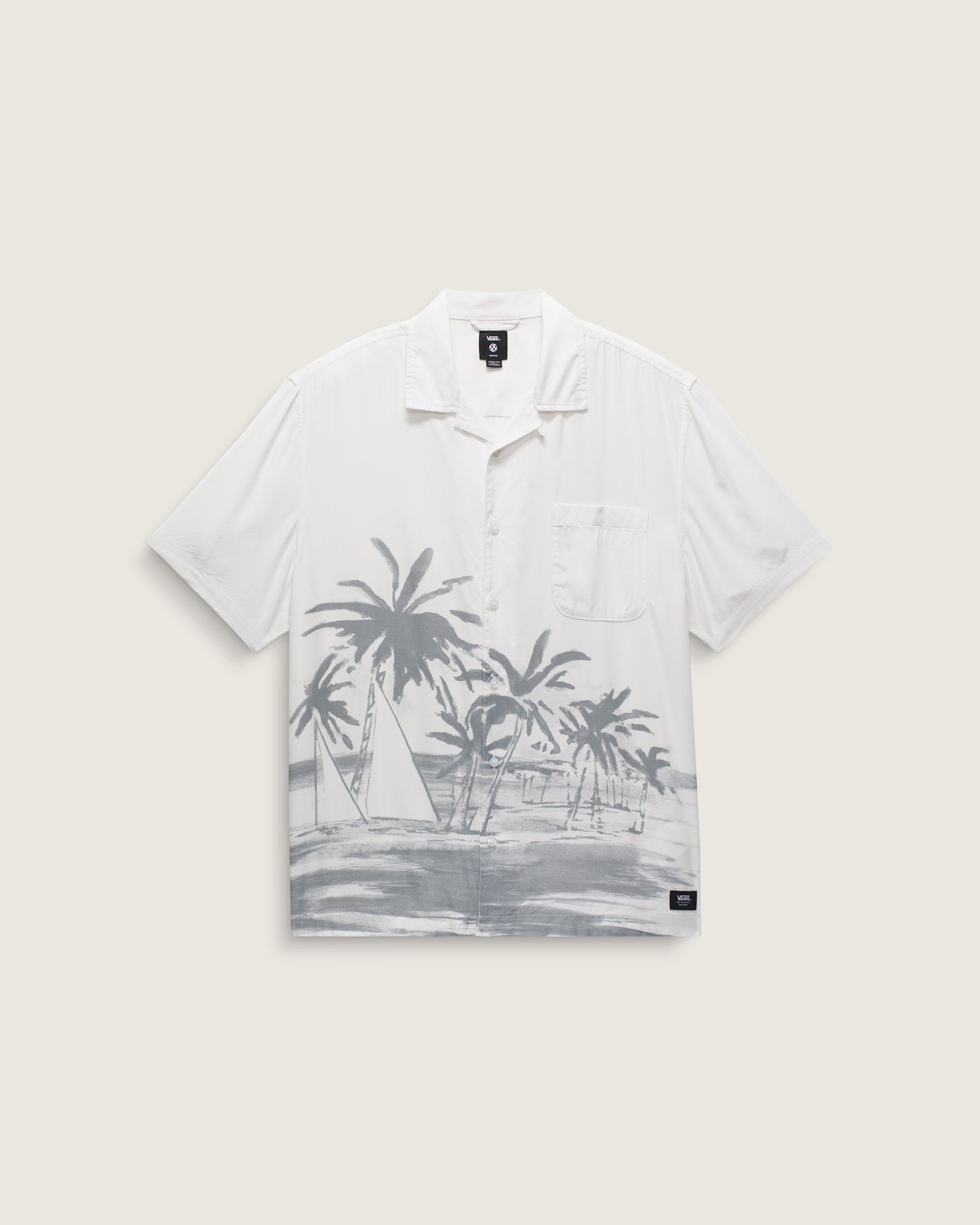 Creswell Woven Shirt VANS White  Grey ALT4