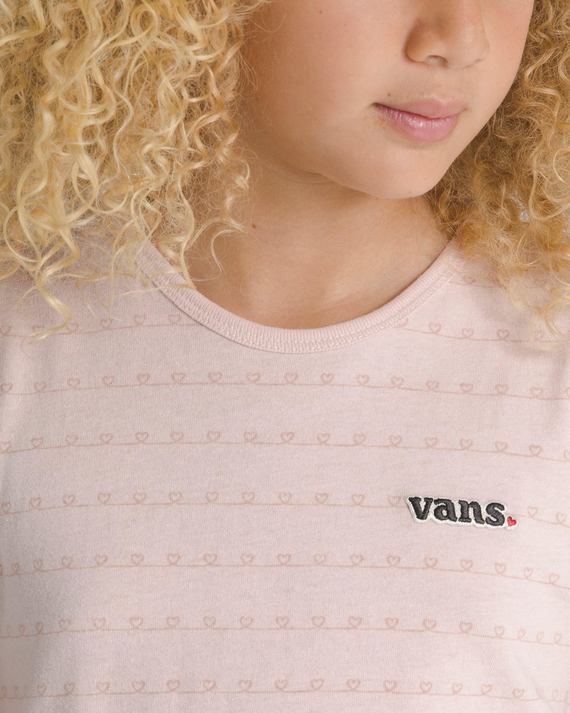 Kids Ribbon Mini TShirt VANS Sepia Rose Pink ALT3