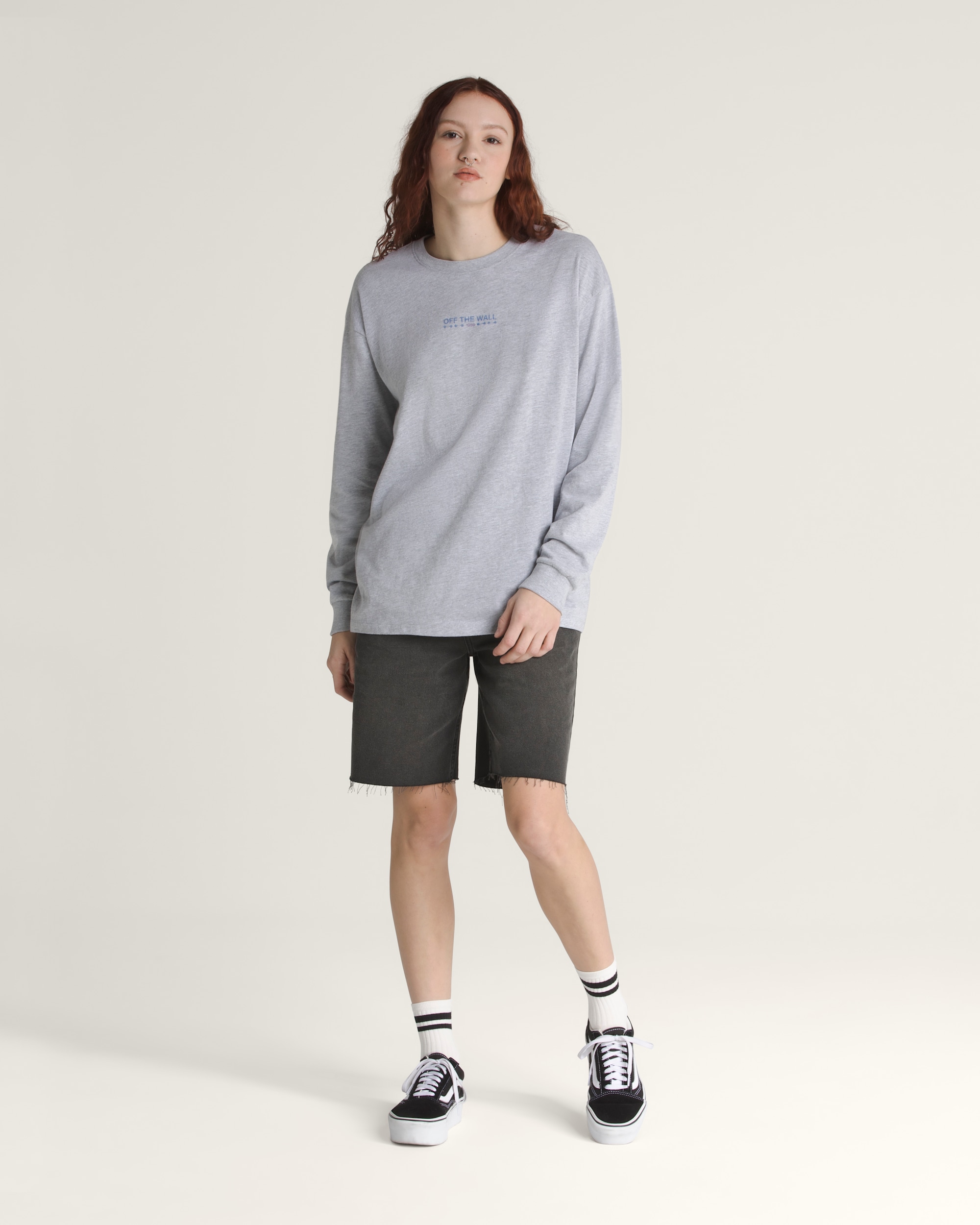 Disco Nights Long Sleeve TShirt VANS Heather Grey ALT2
