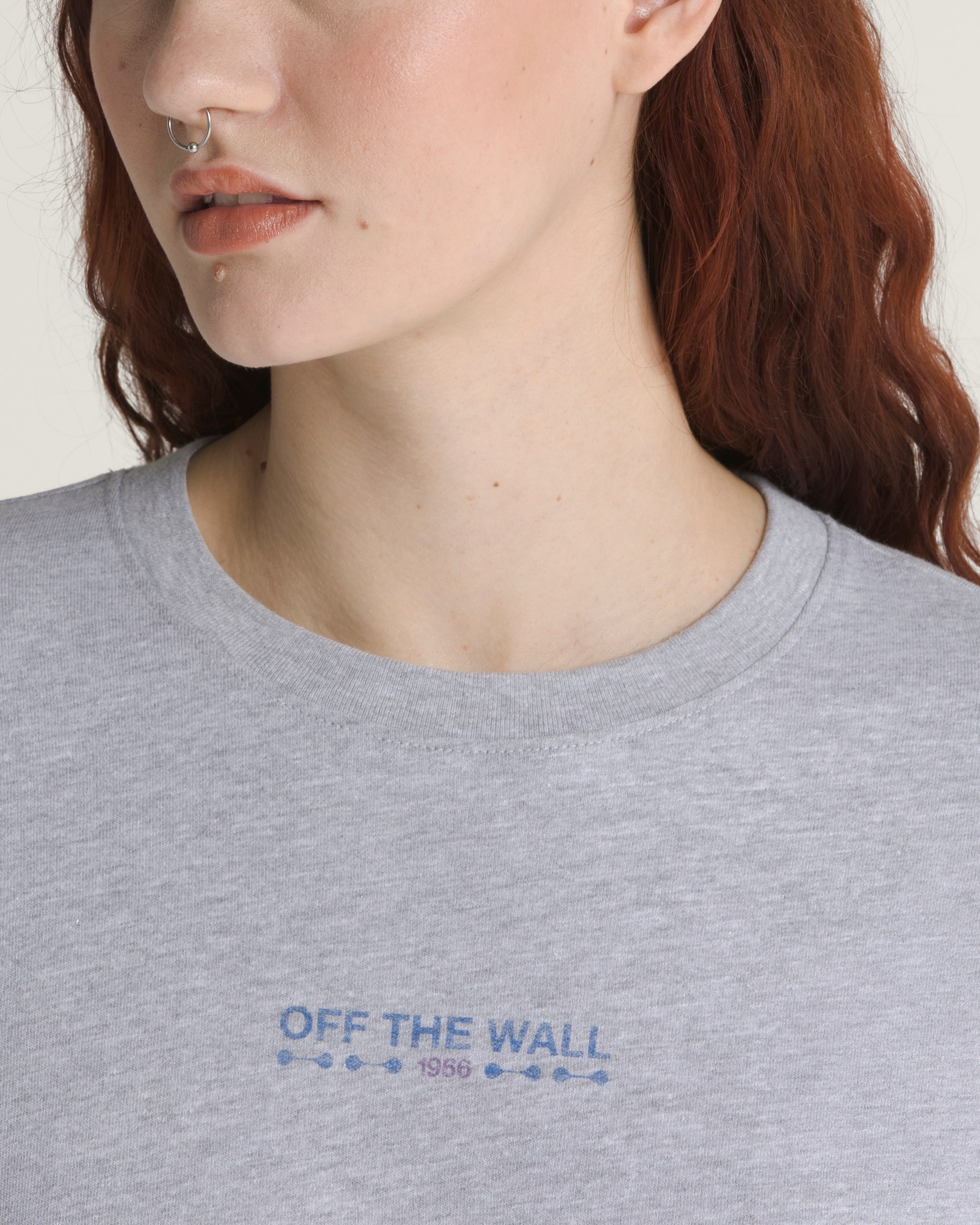 Disco Nights Long Sleeve TShirt VANS Heather Grey ALT3