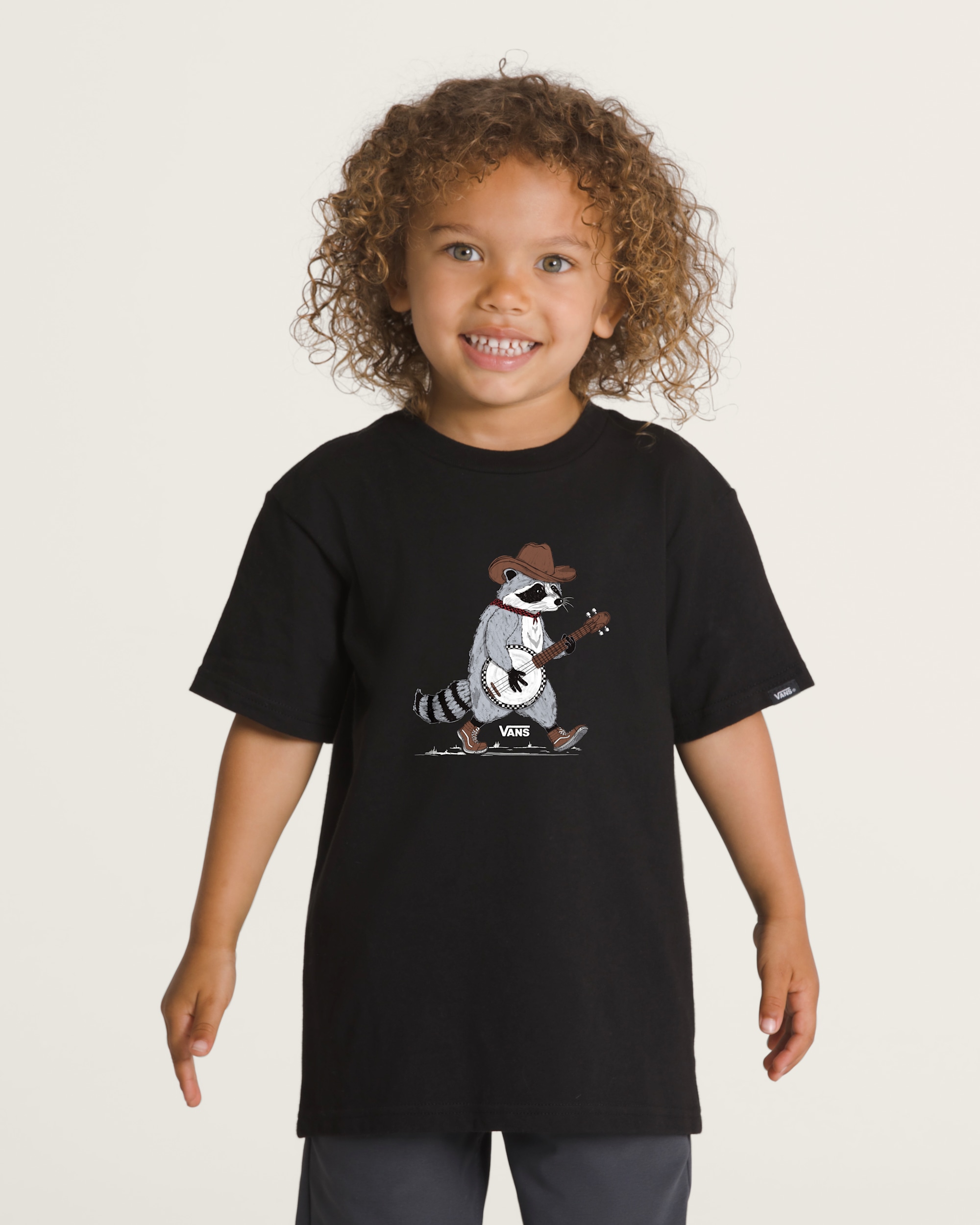 Little Kids Racoon Banjo TShirt VANS Black HERO